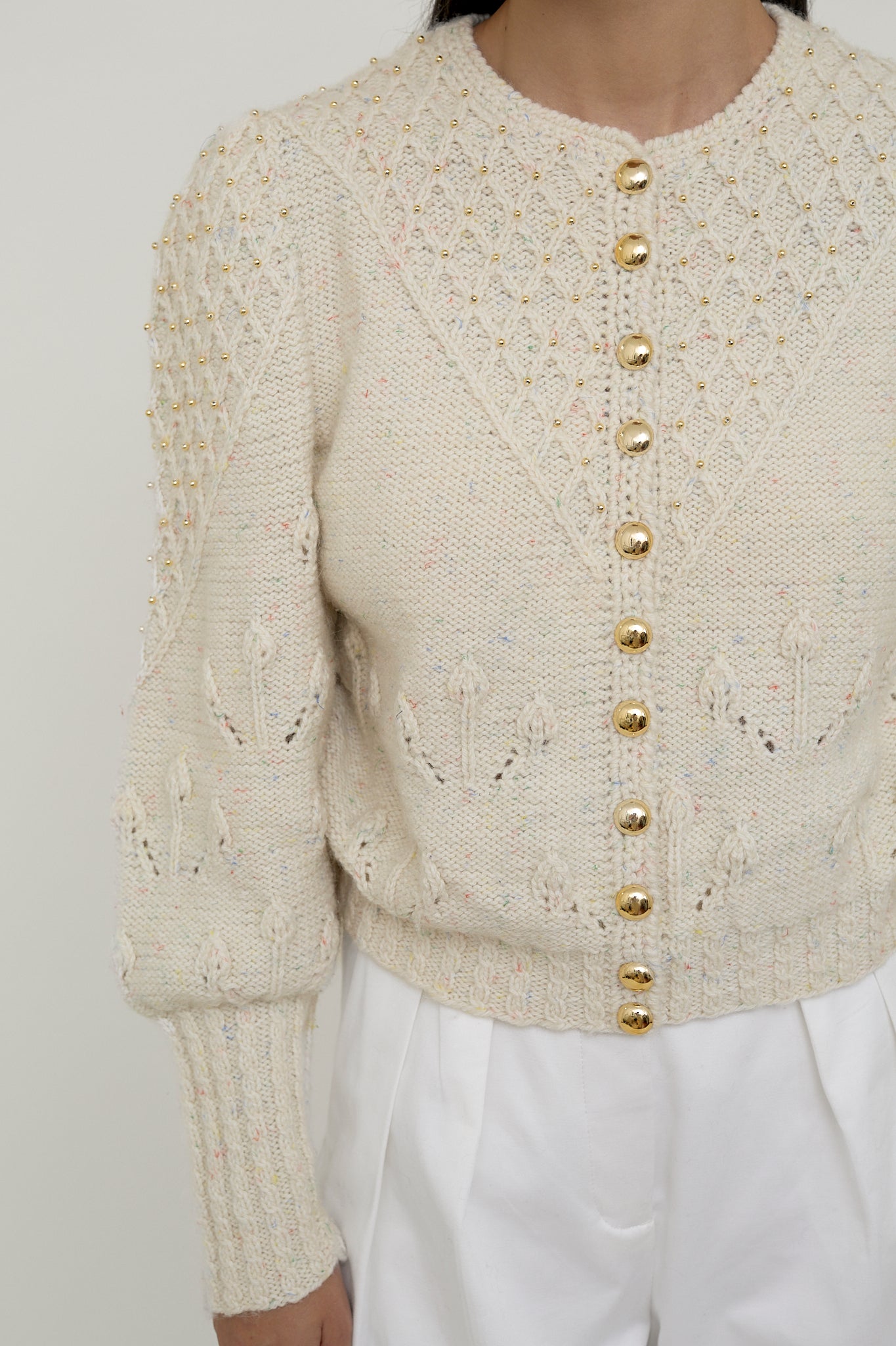 Austrian style white cardi