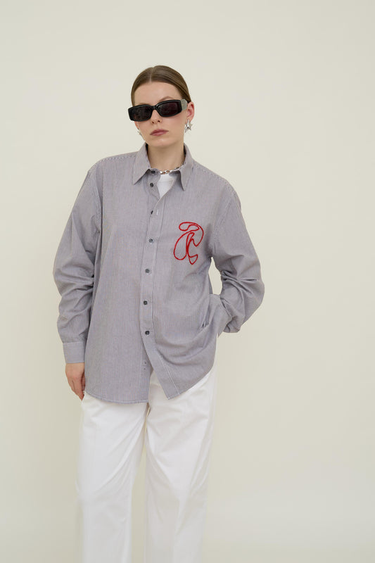 R-Collective brown striped