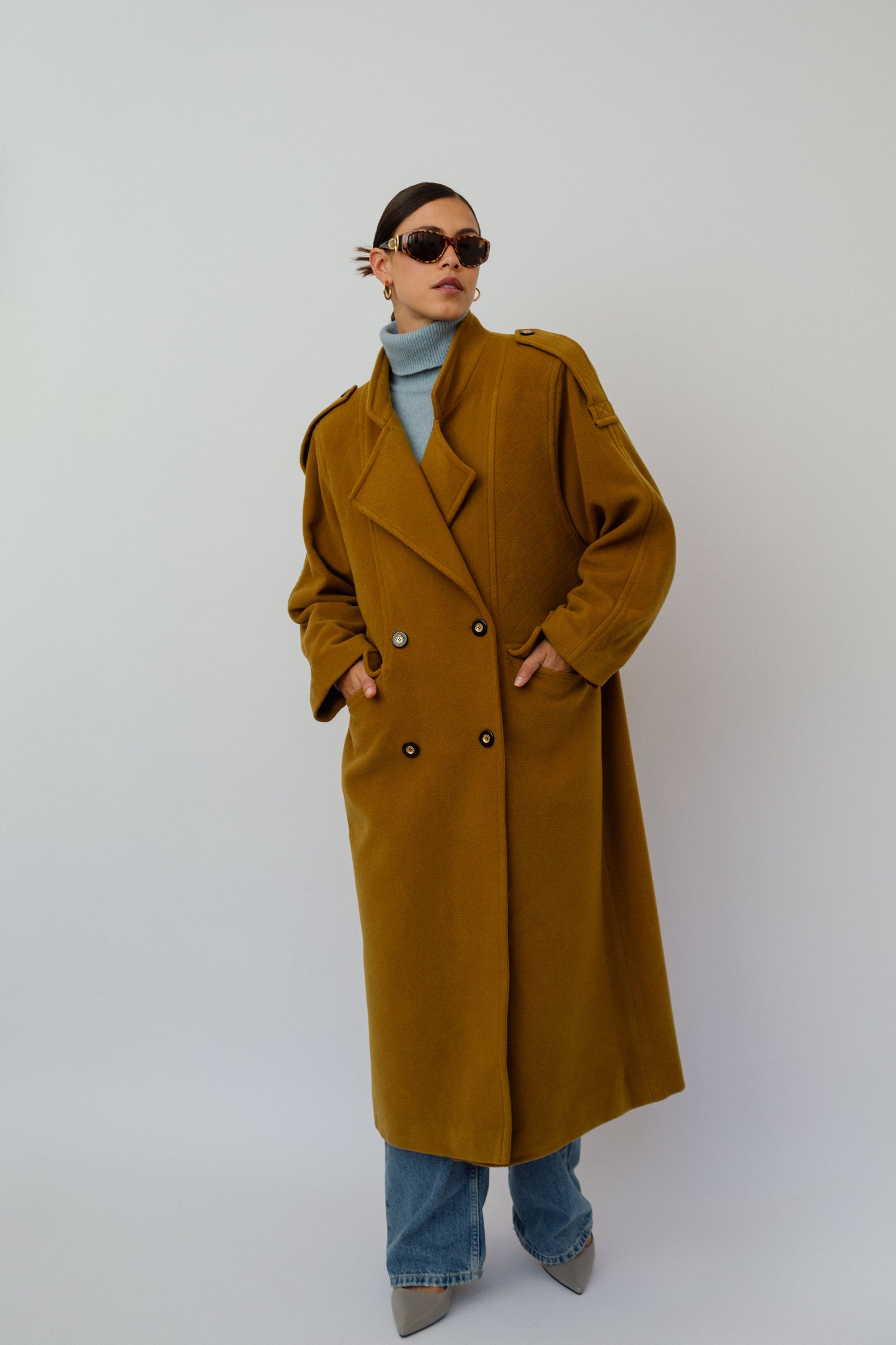 Khaki wool coat