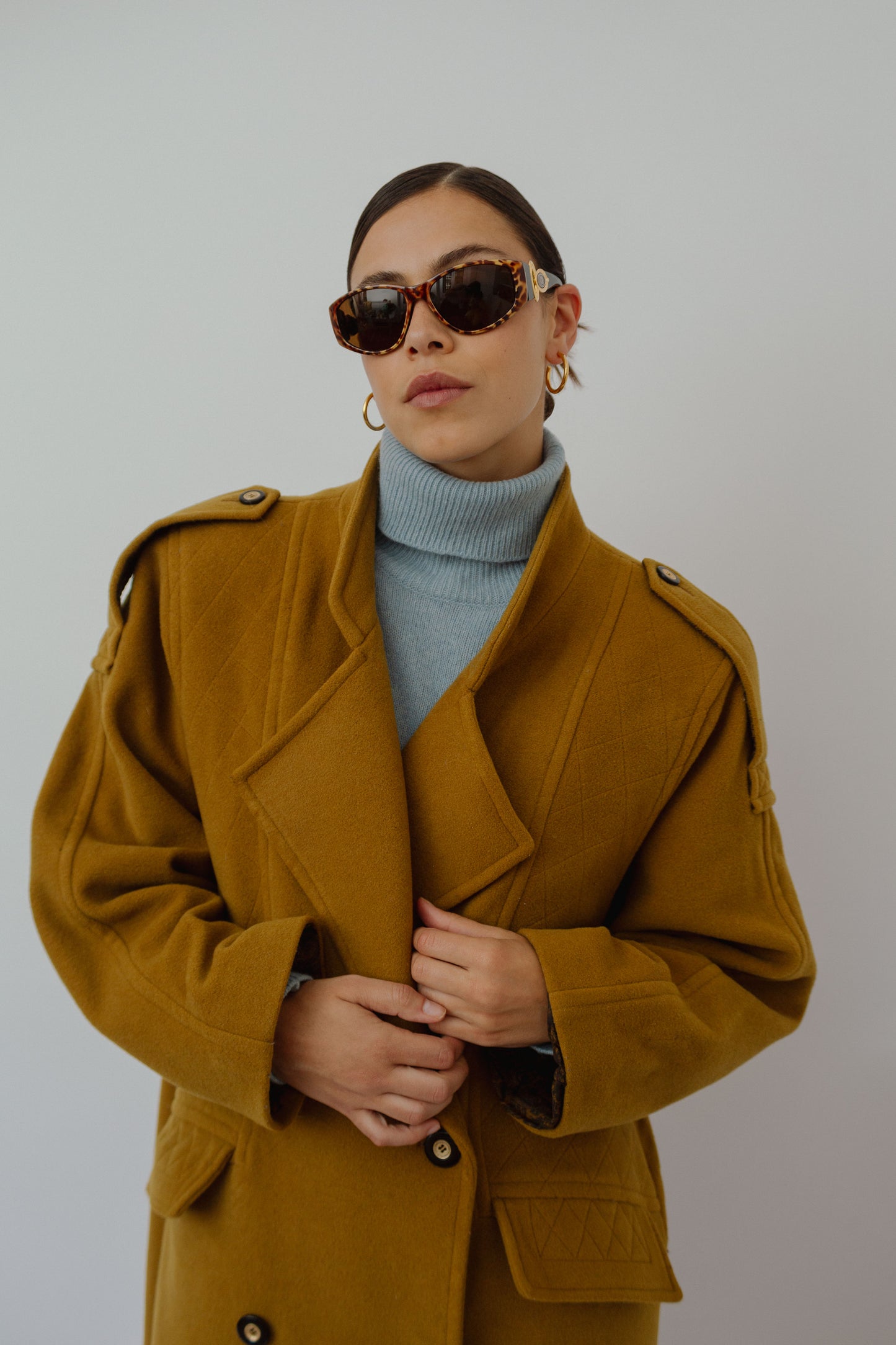 Khaki wool coat