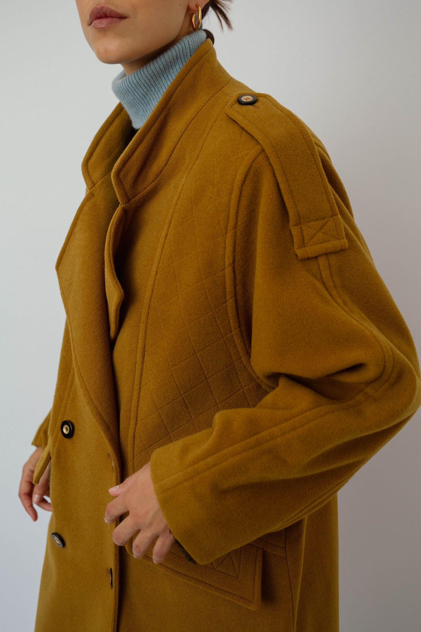 Khaki wool coat