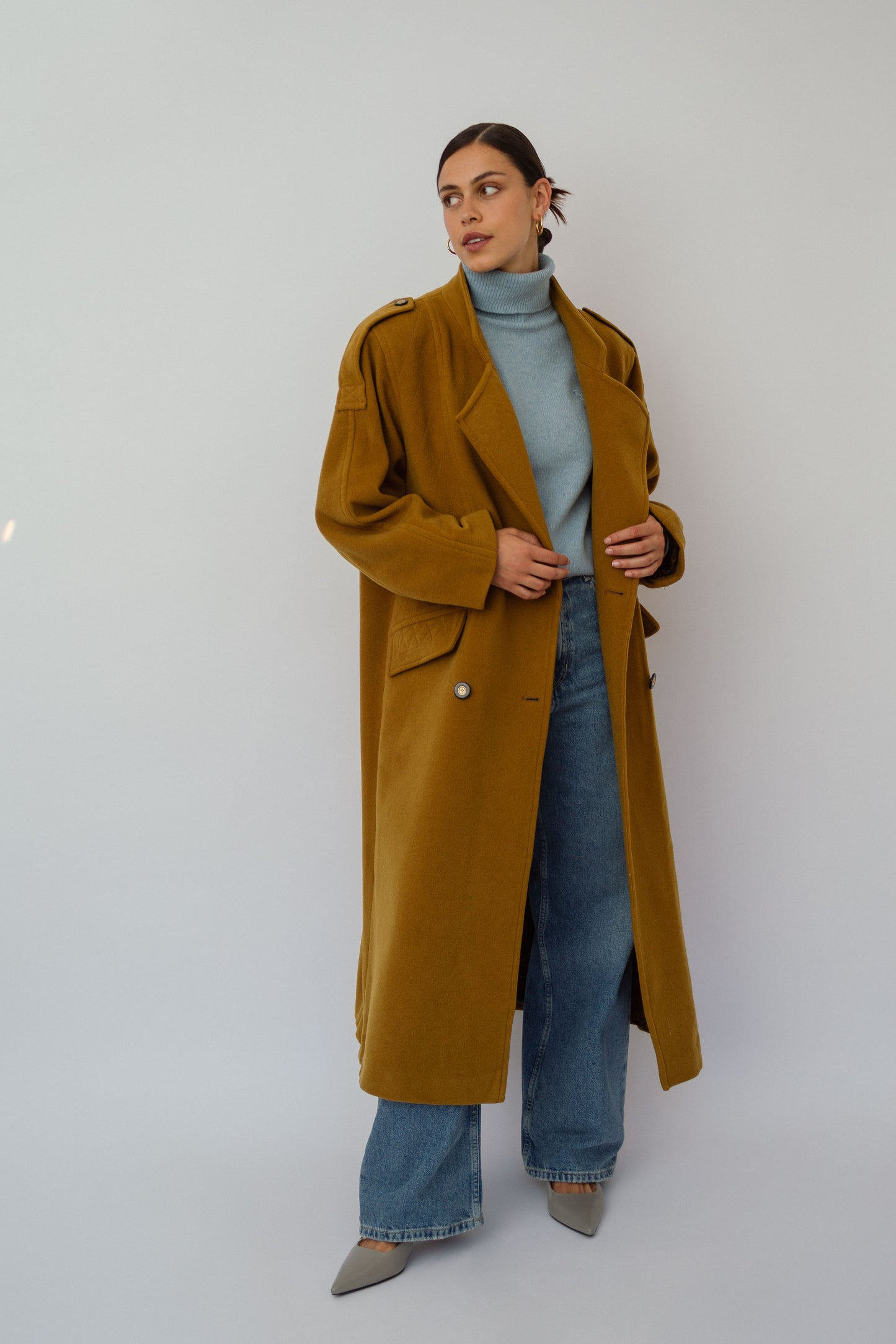 Khaki wool coat
