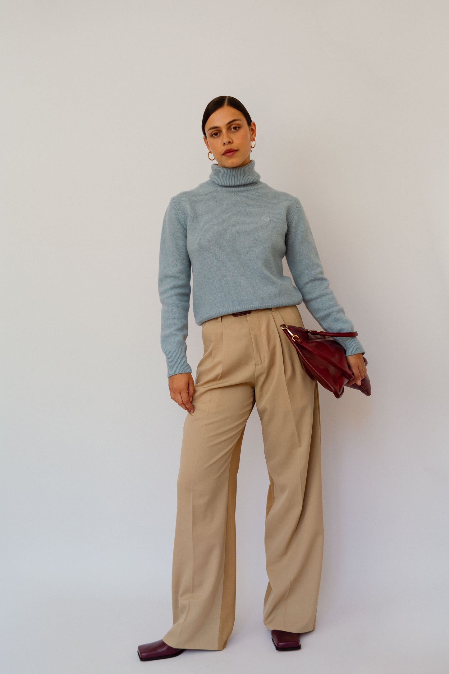 Baby blue turtle neck