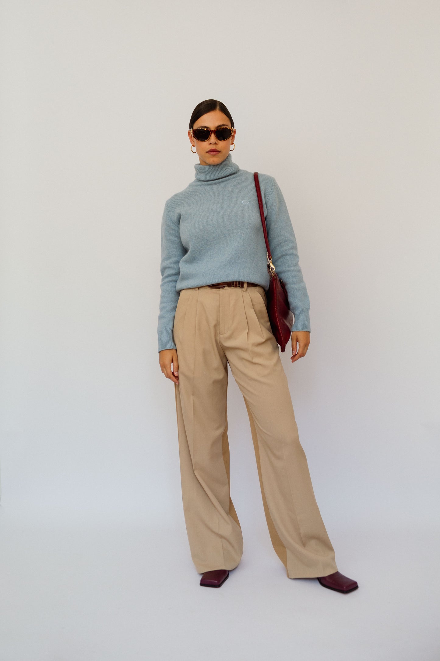 Baby blue turtle neck