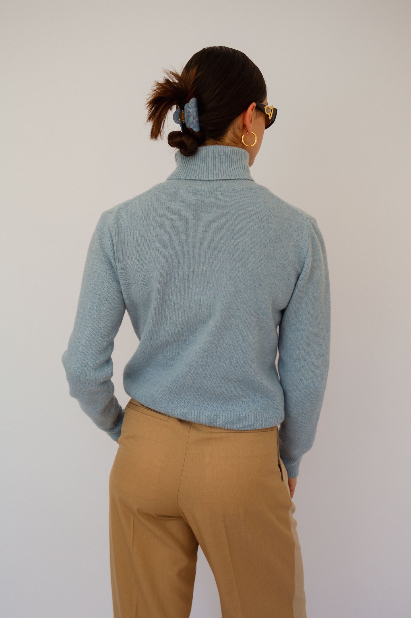 Baby blue turtle neck