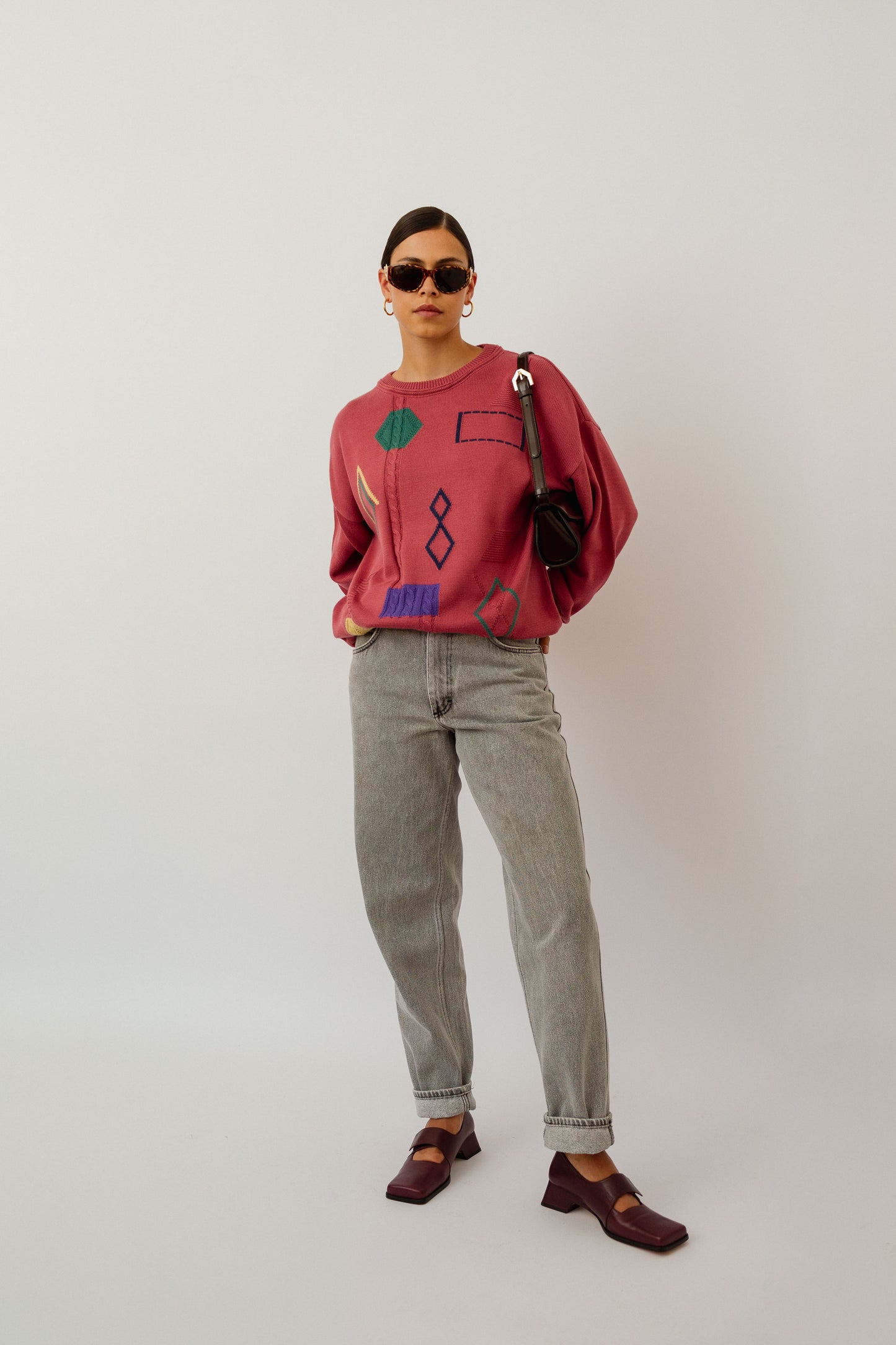 Retro rosé jumper