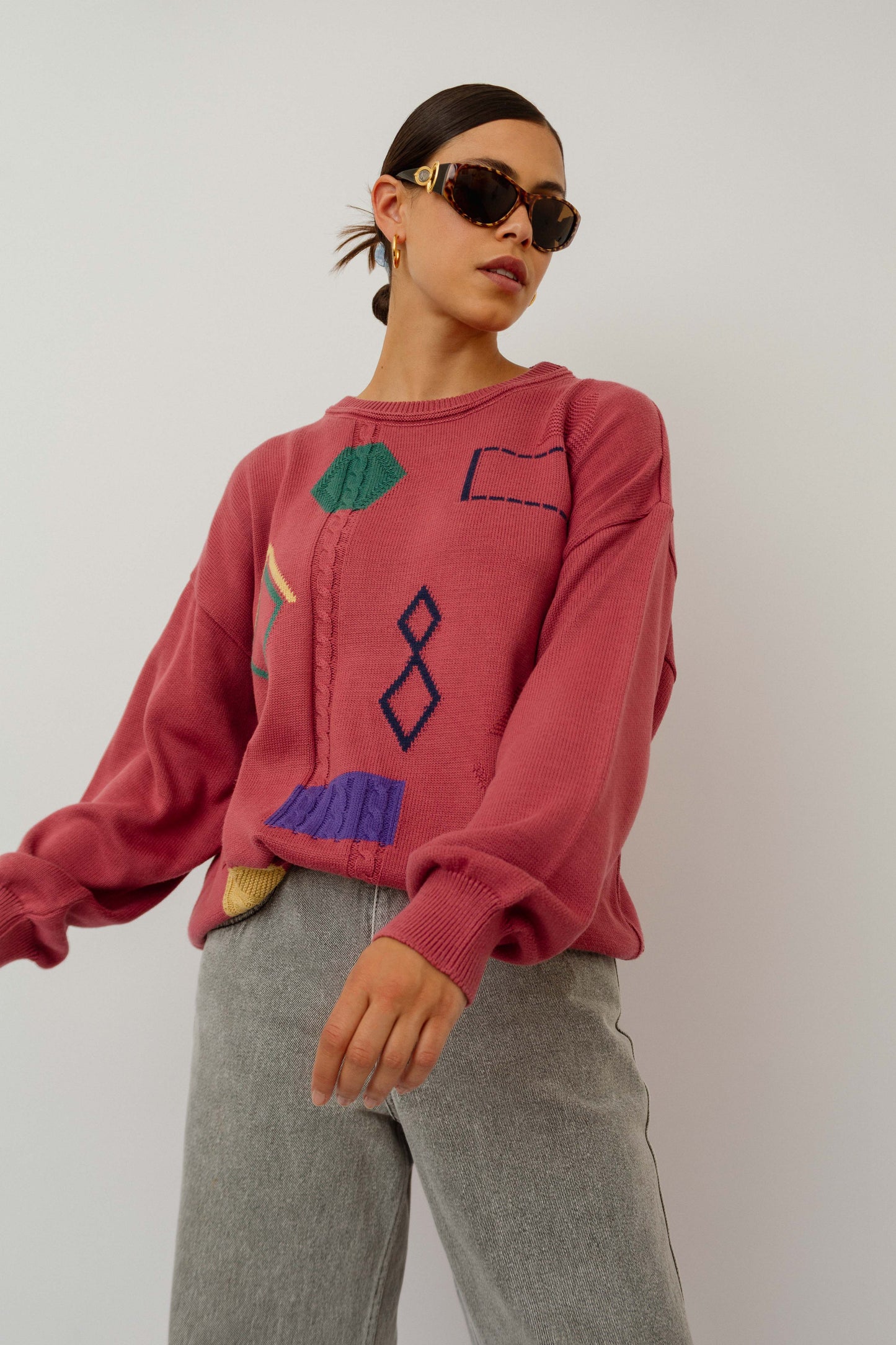 Retro rosé jumper