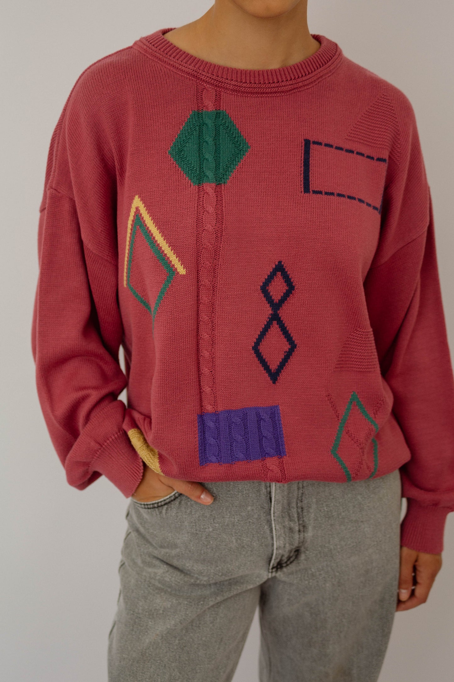 Retro rosé jumper