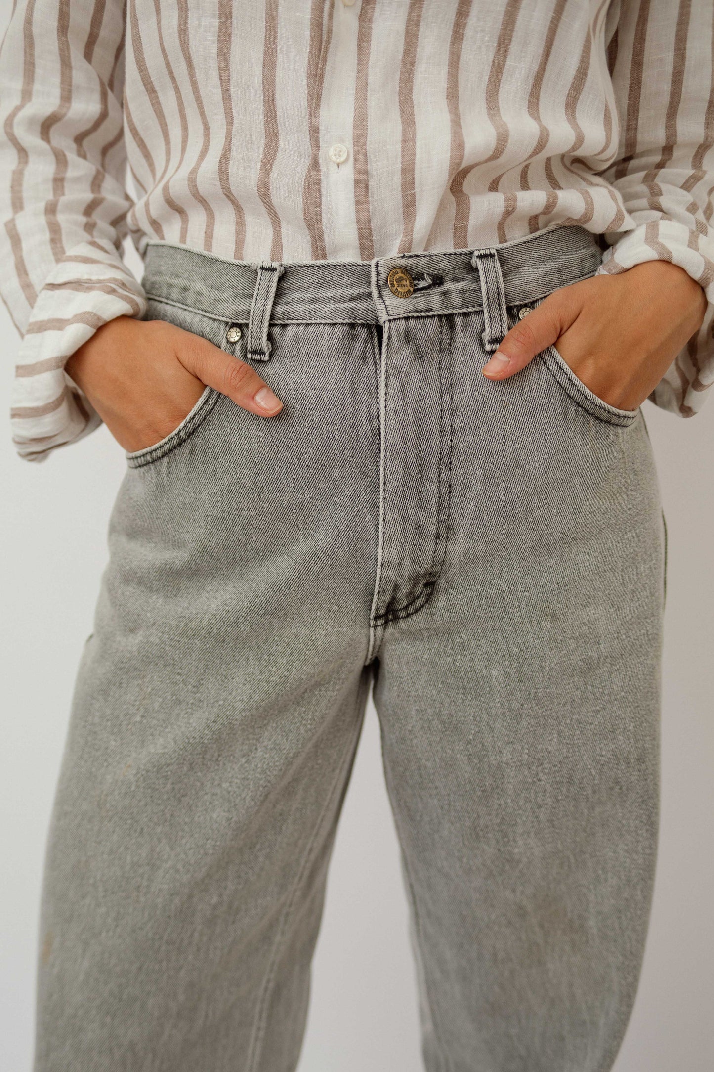 Grey denim jeans