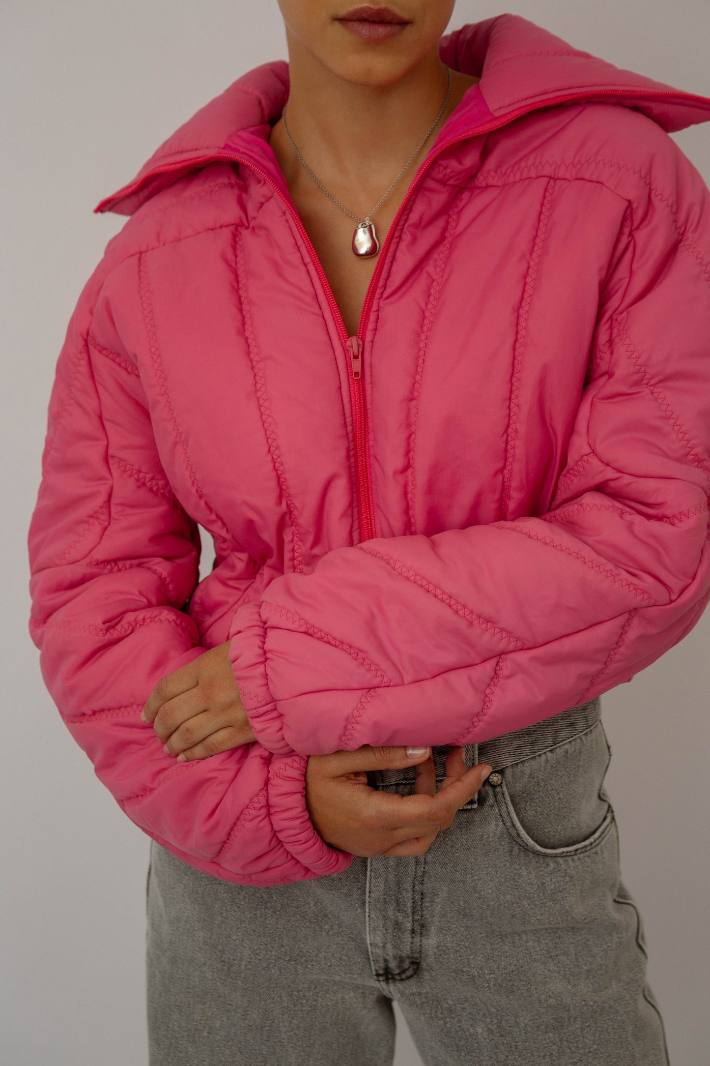 Barbiecore puffer