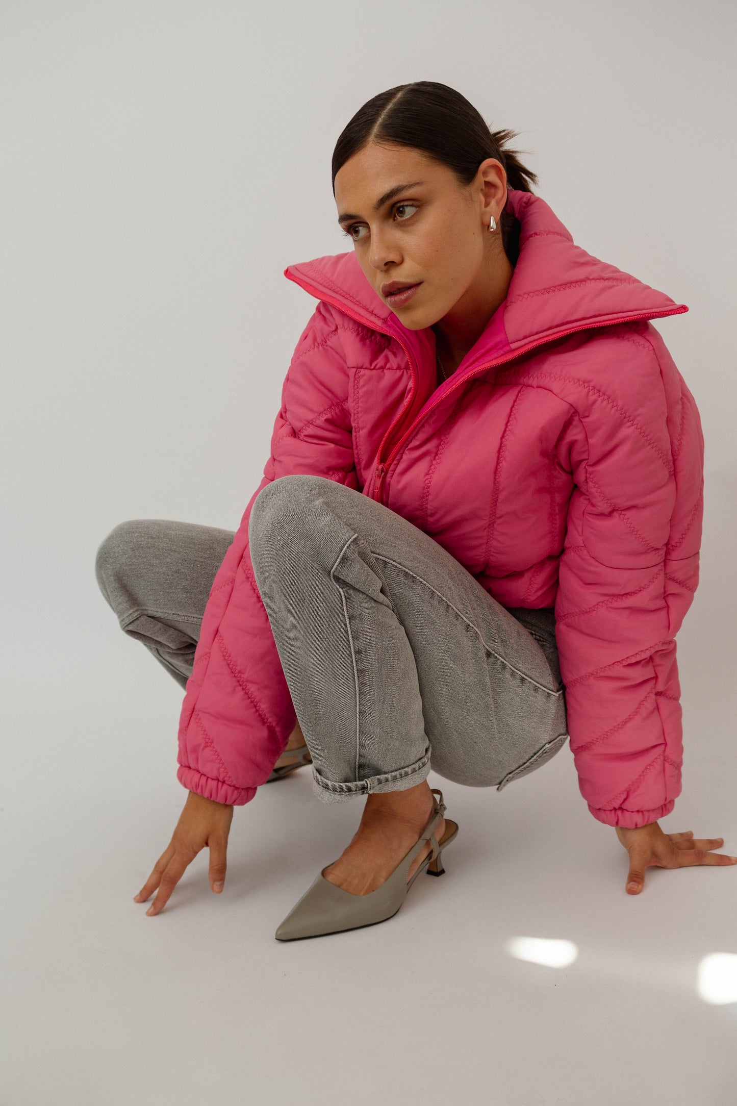 Barbiecore puffer