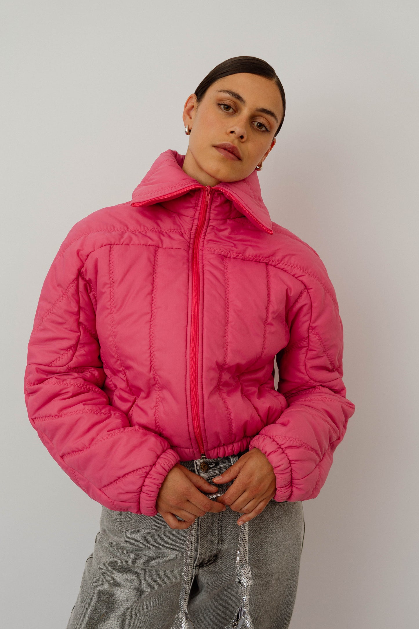 Barbiecore puffer