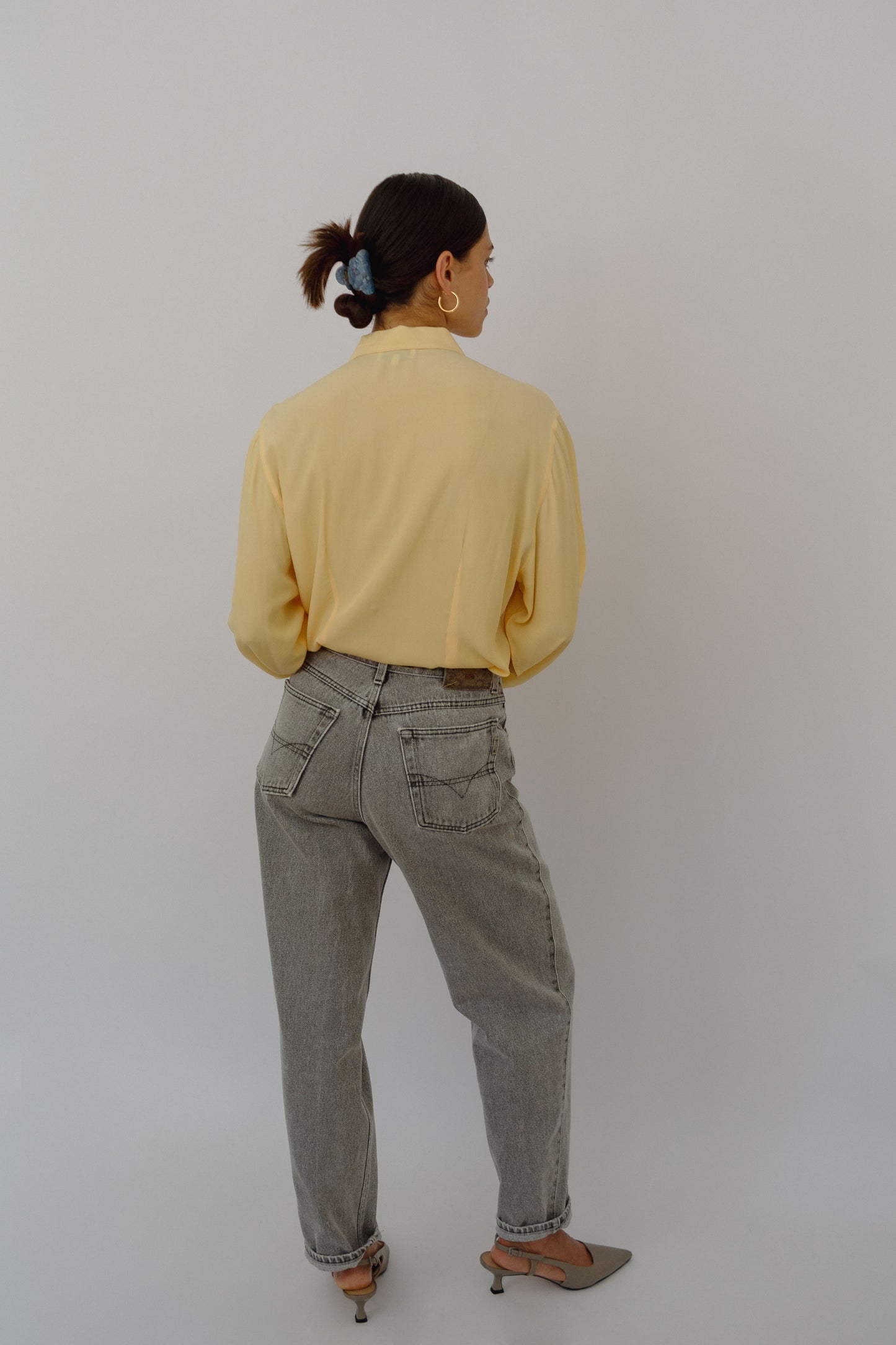 Soft yellow silk blouse
