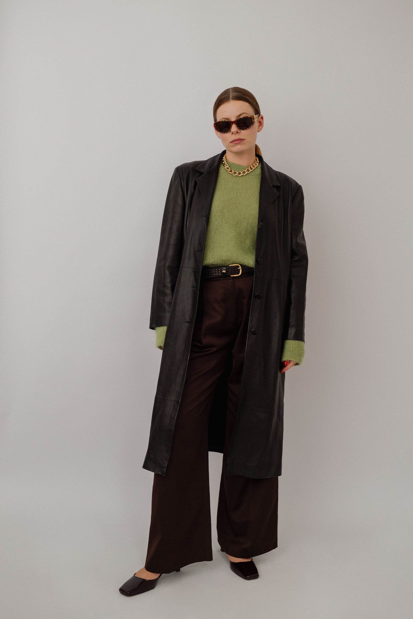 Soft leather coat