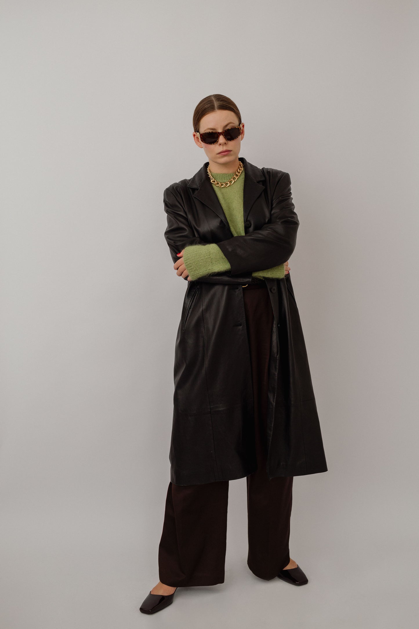 Soft leather coat