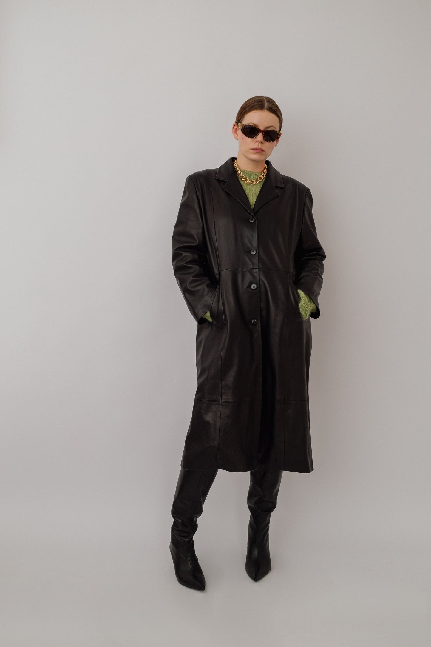 Soft leather coat