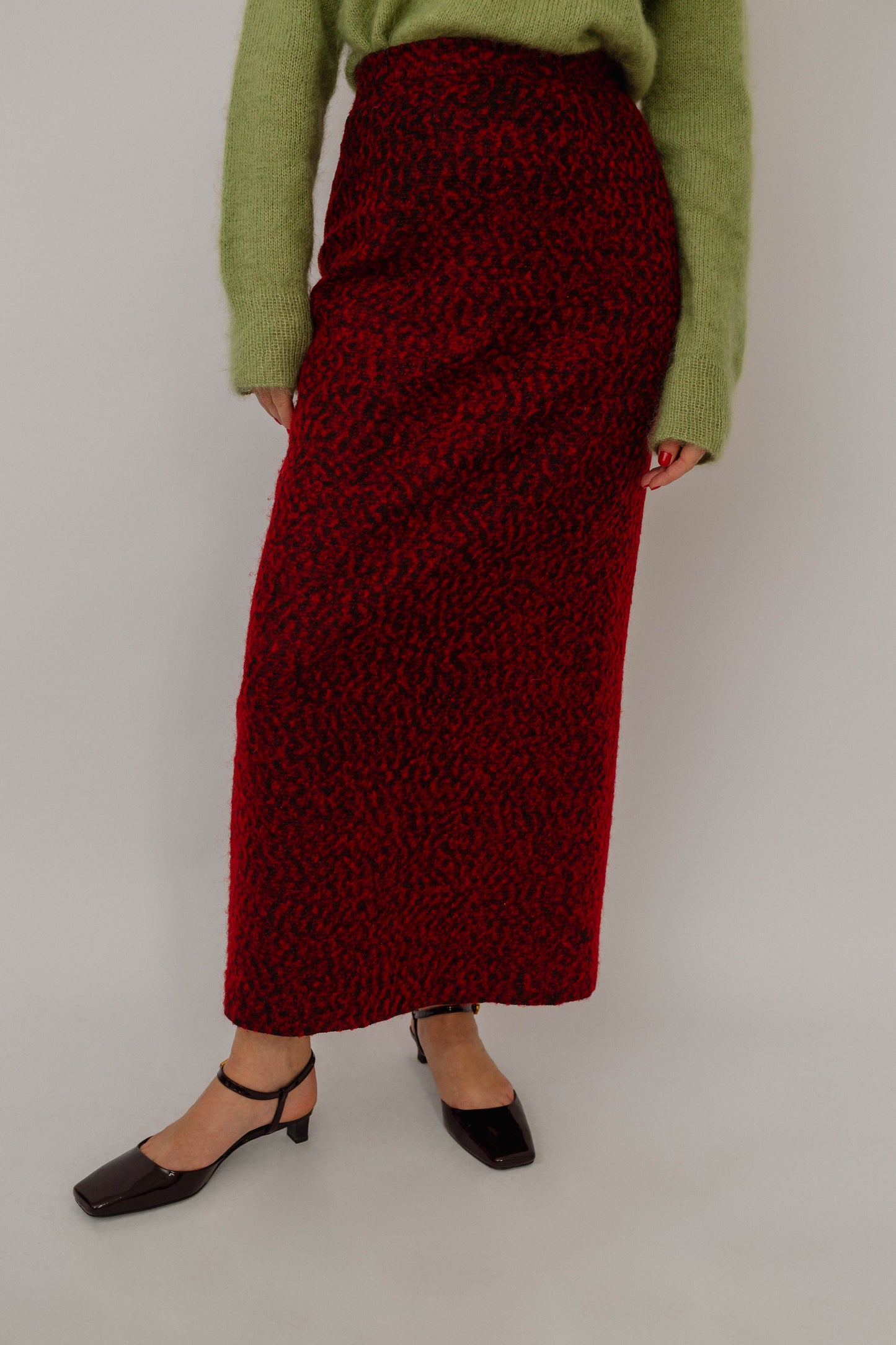 Maxi wool skirt