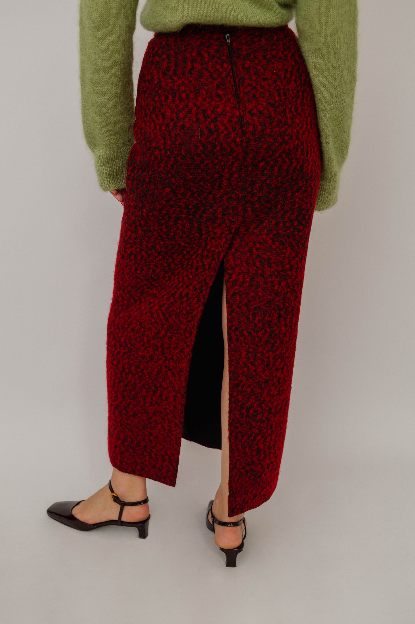 Maxi wool skirt
