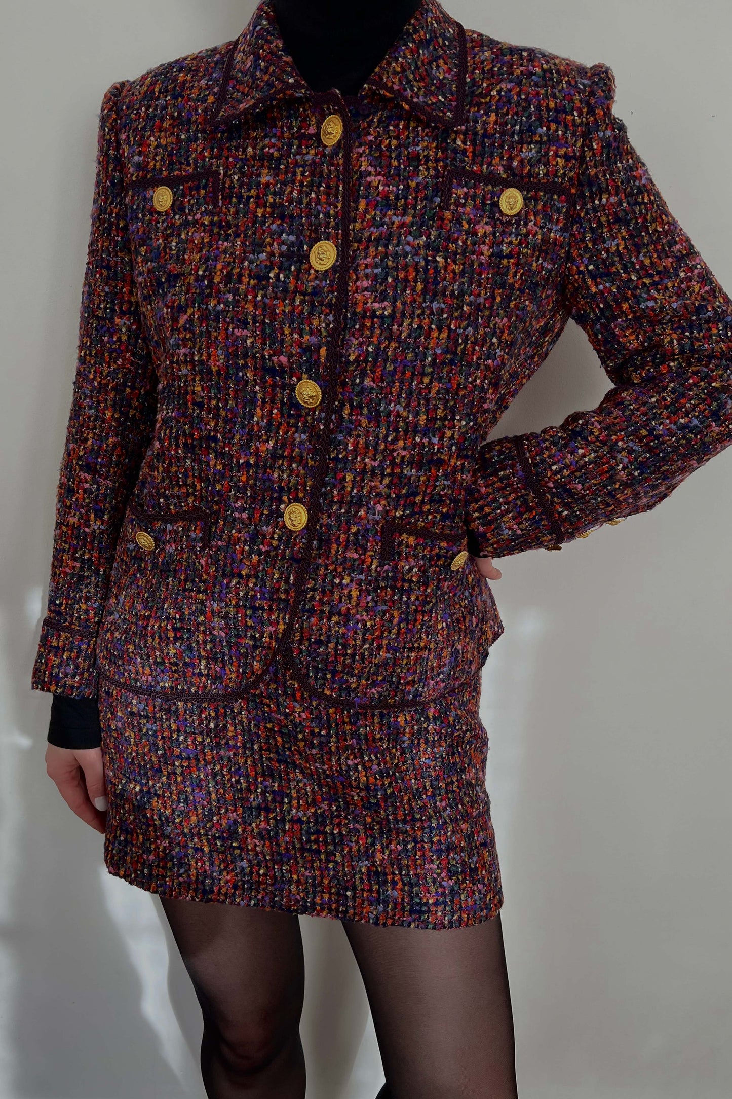 Tweed Mini-skirt Set