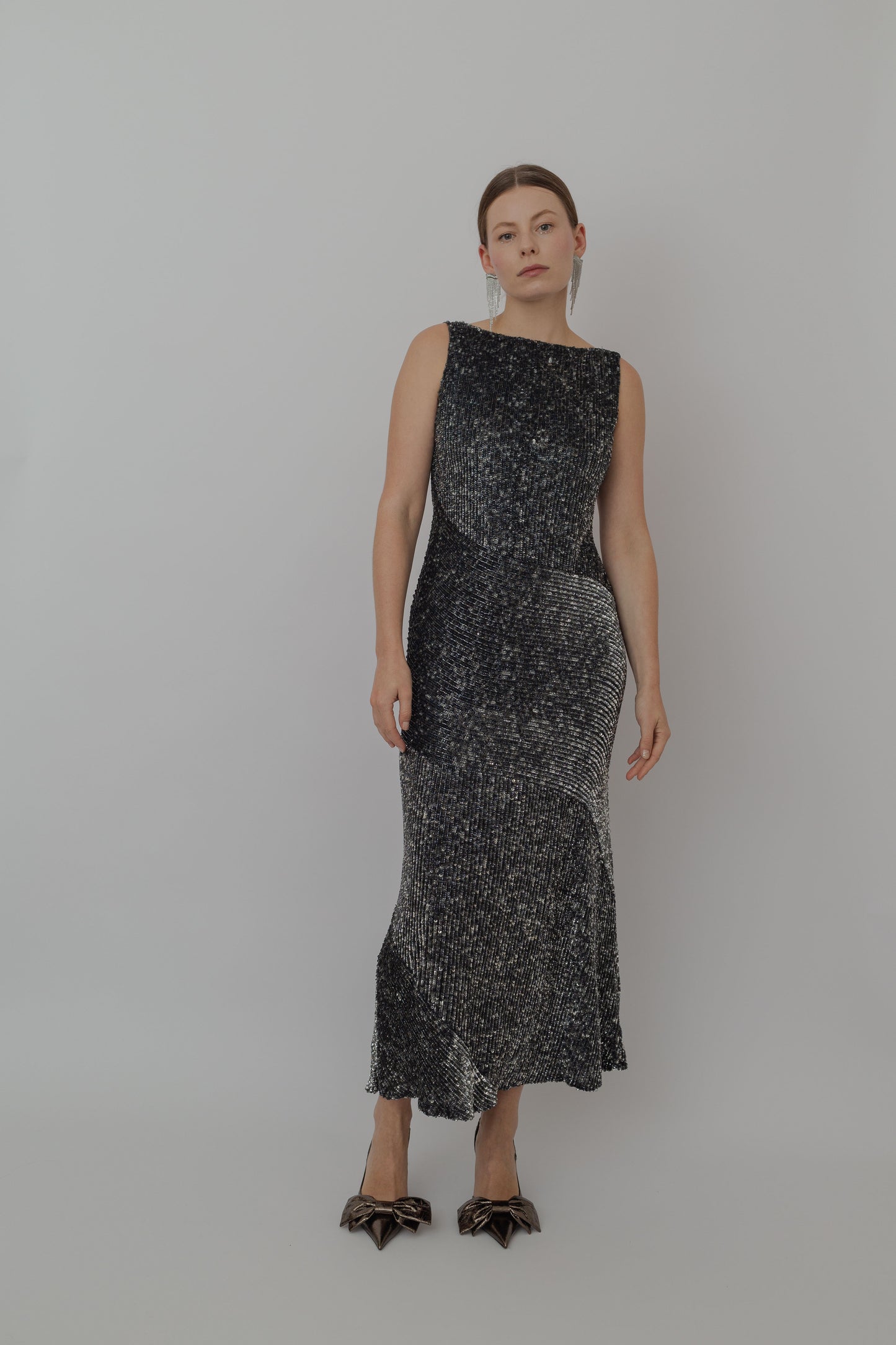 Moonlit shimmer sequin gown