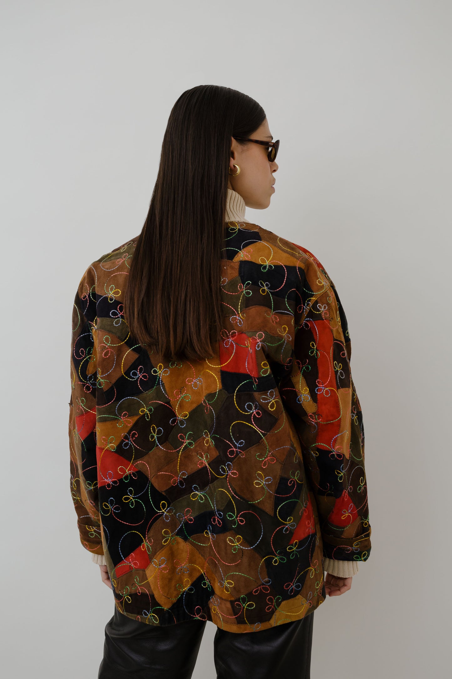 Patchwork suede jacket