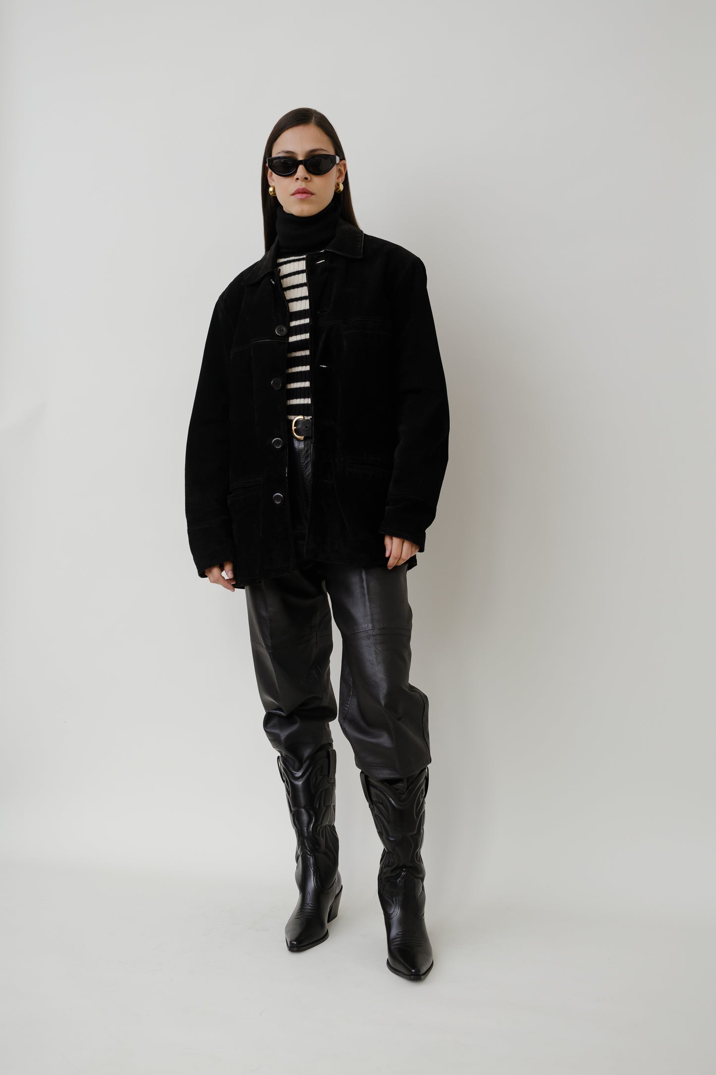 Velour leather jacket