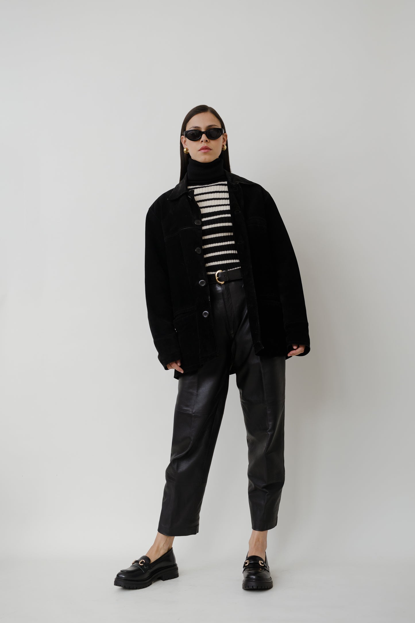 Velour leather jacket