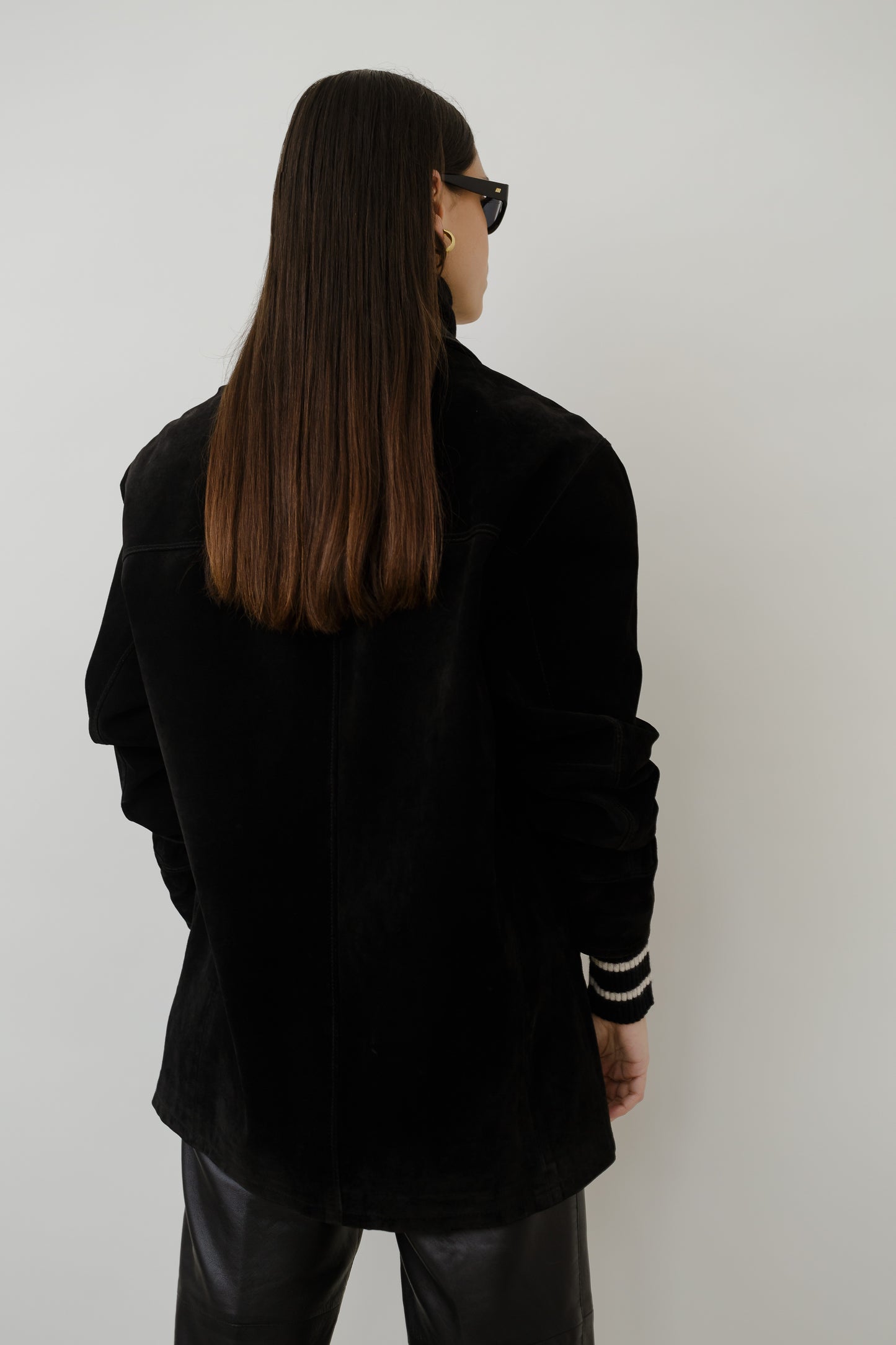 Velour leather jacket