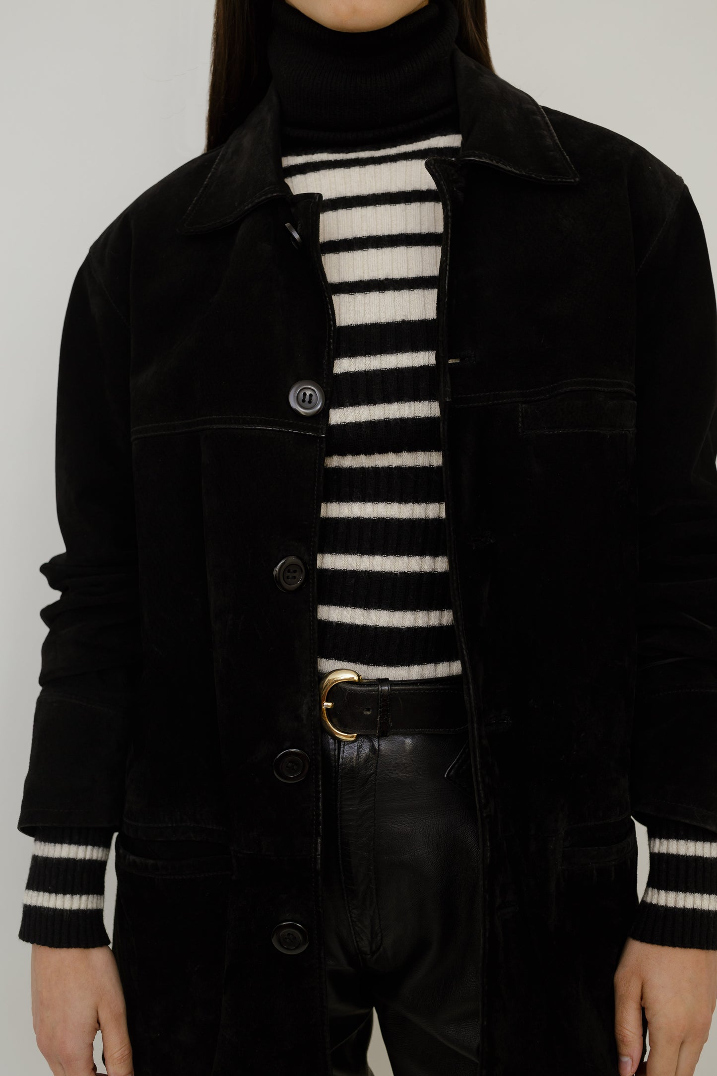 Velour leather jacket