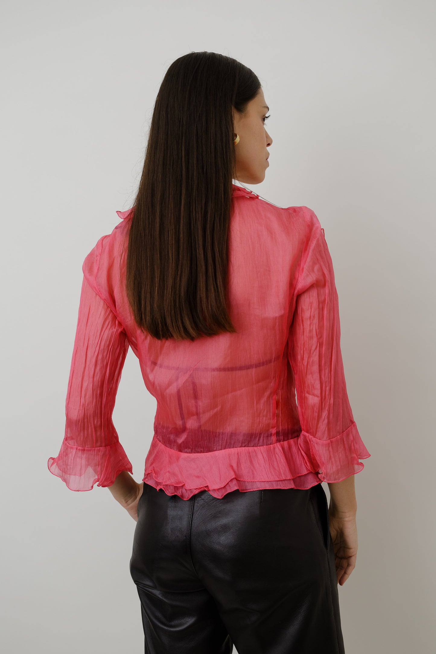 Y2K silk blouse