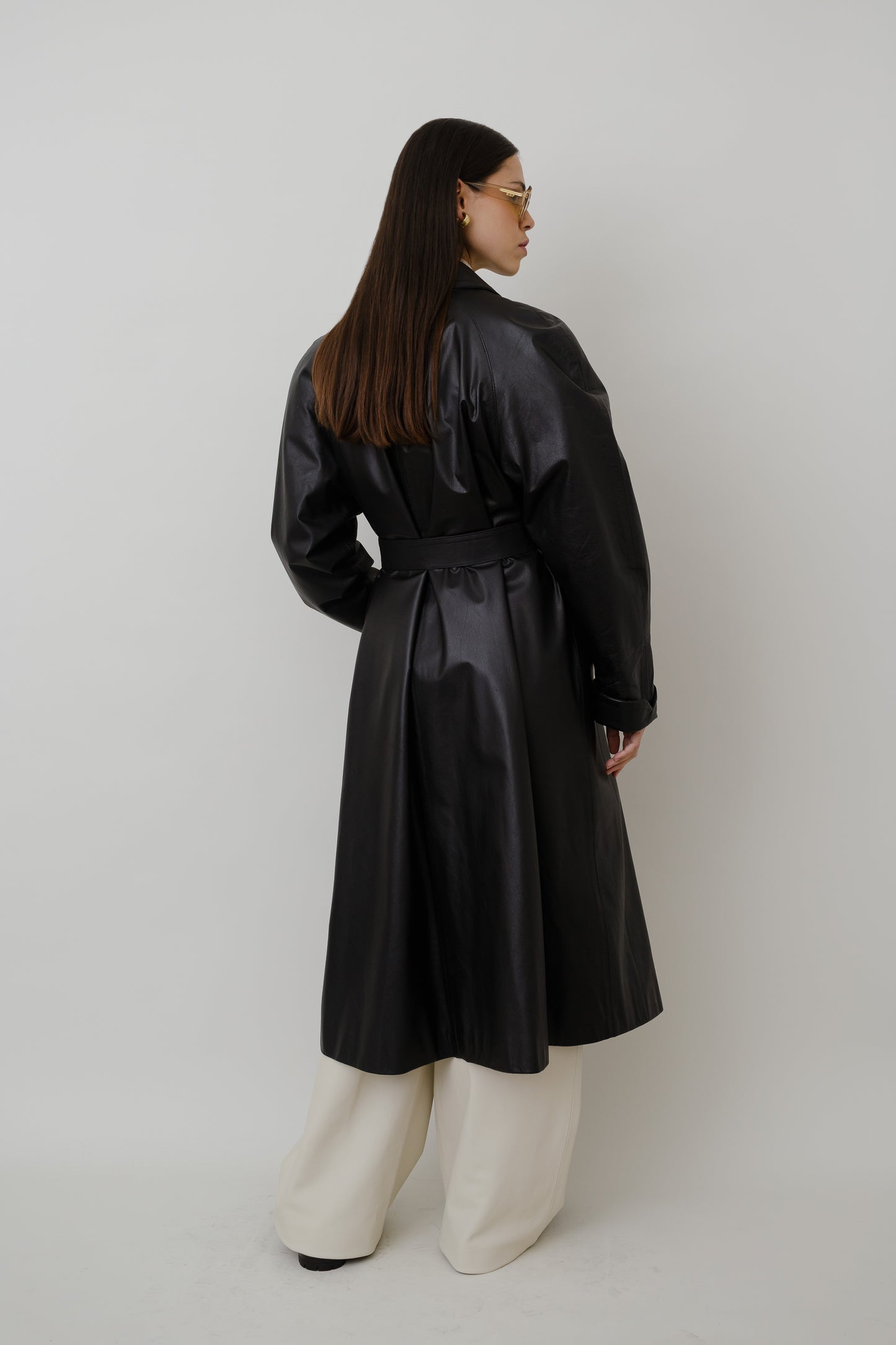 Long leather coat