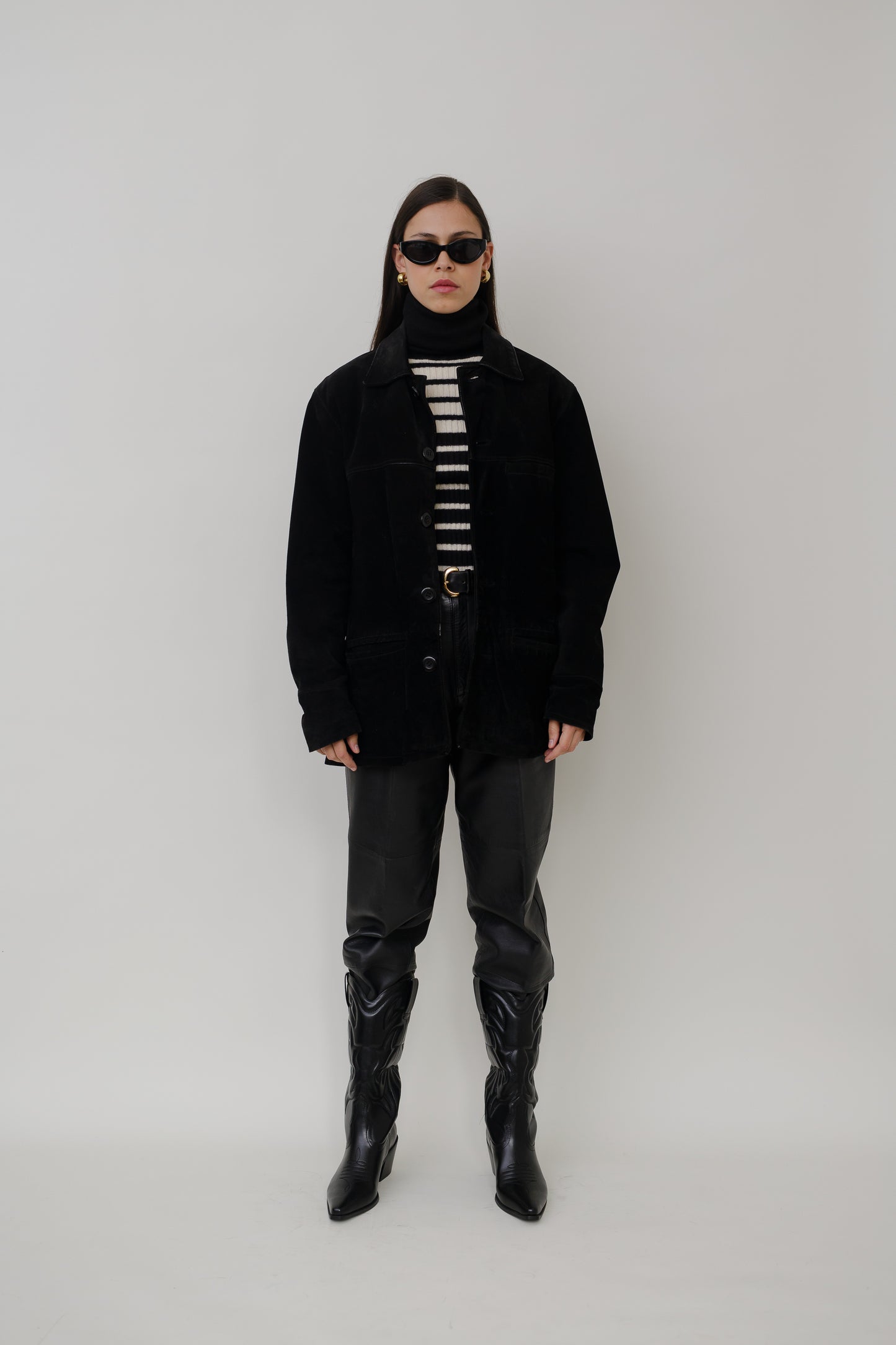 Velour leather jacket