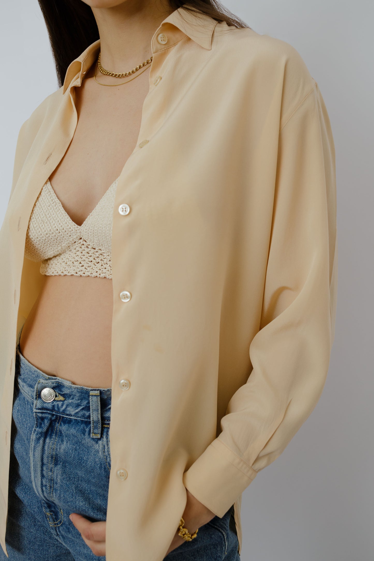 Emporio Armani peach blouse