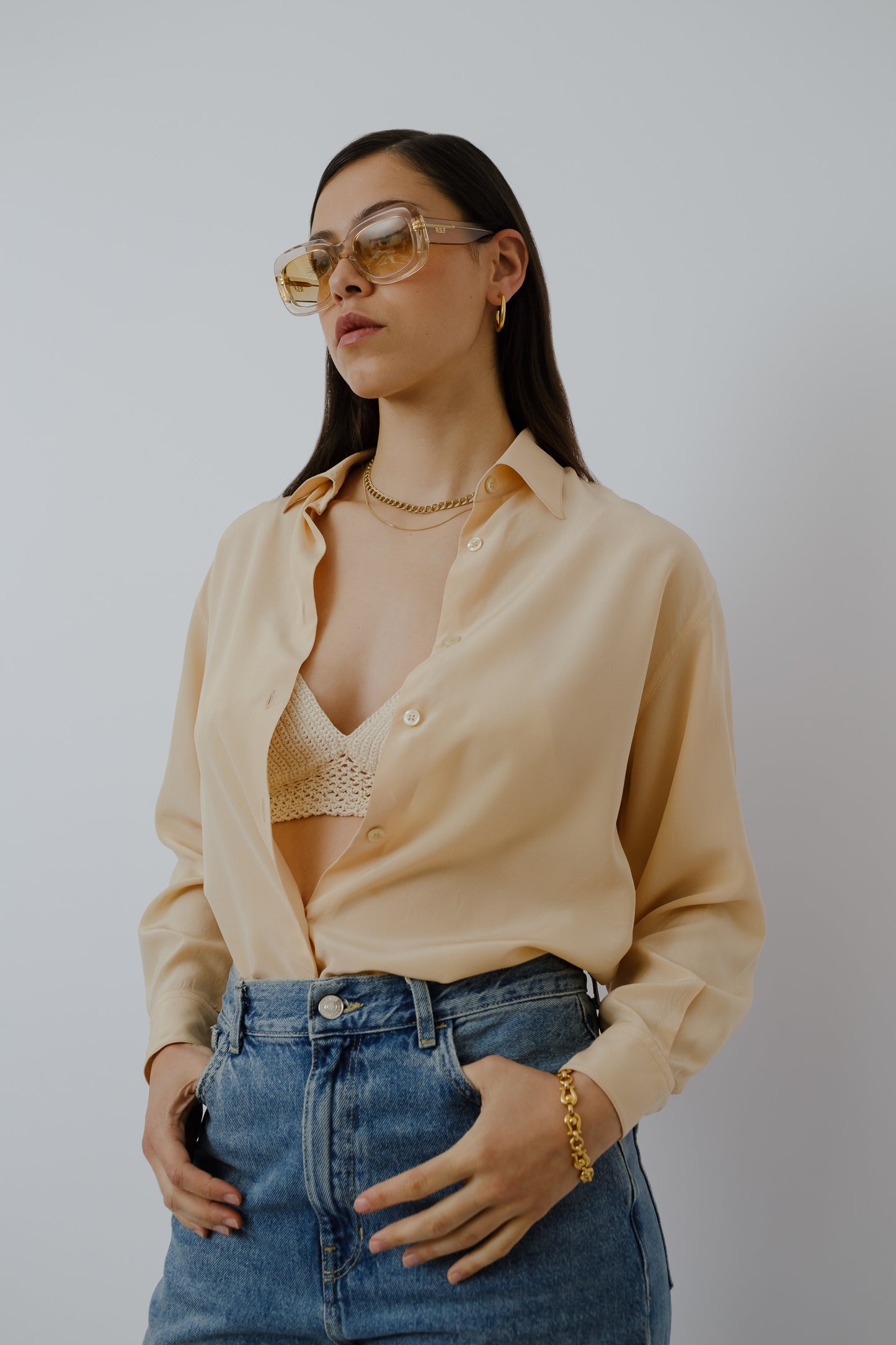 Emporio Armani peach blouse