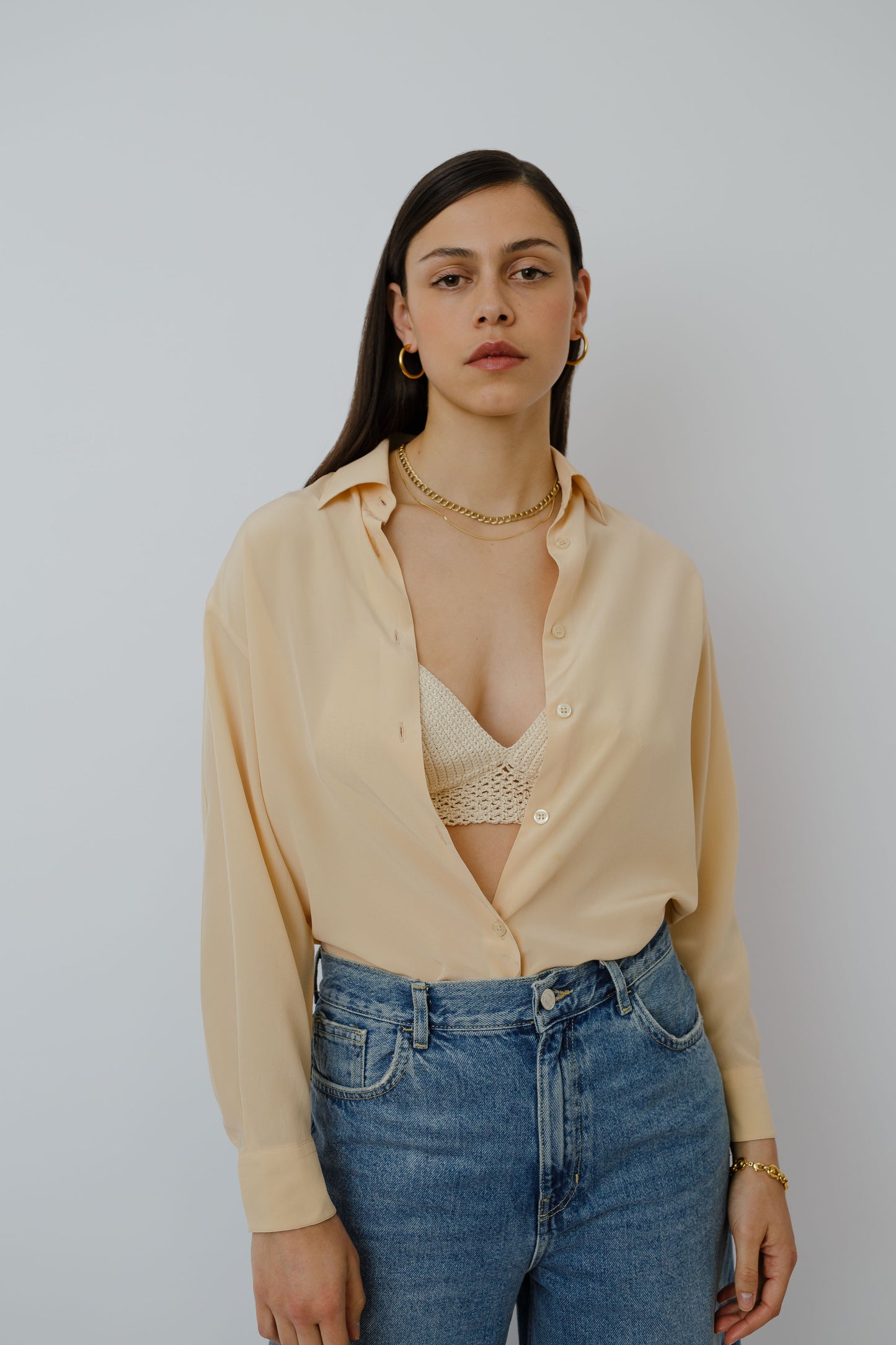 Emporio Armani peach blouse