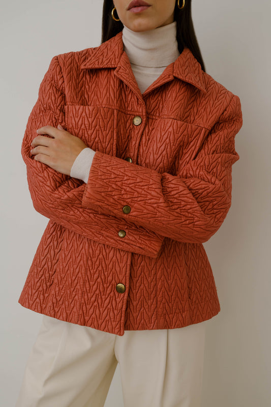 Quilted bronze jacket