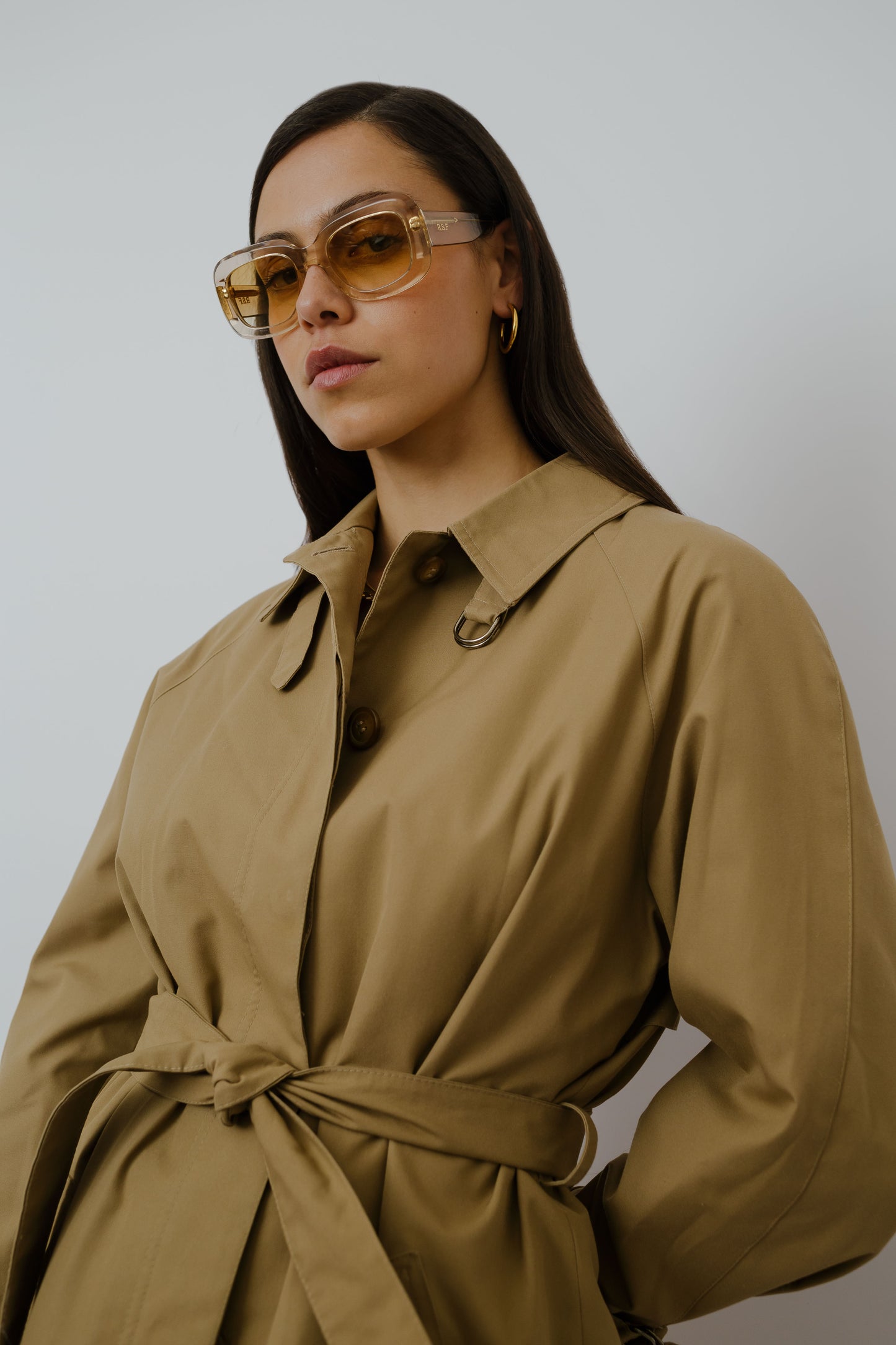 Fitted trench coat