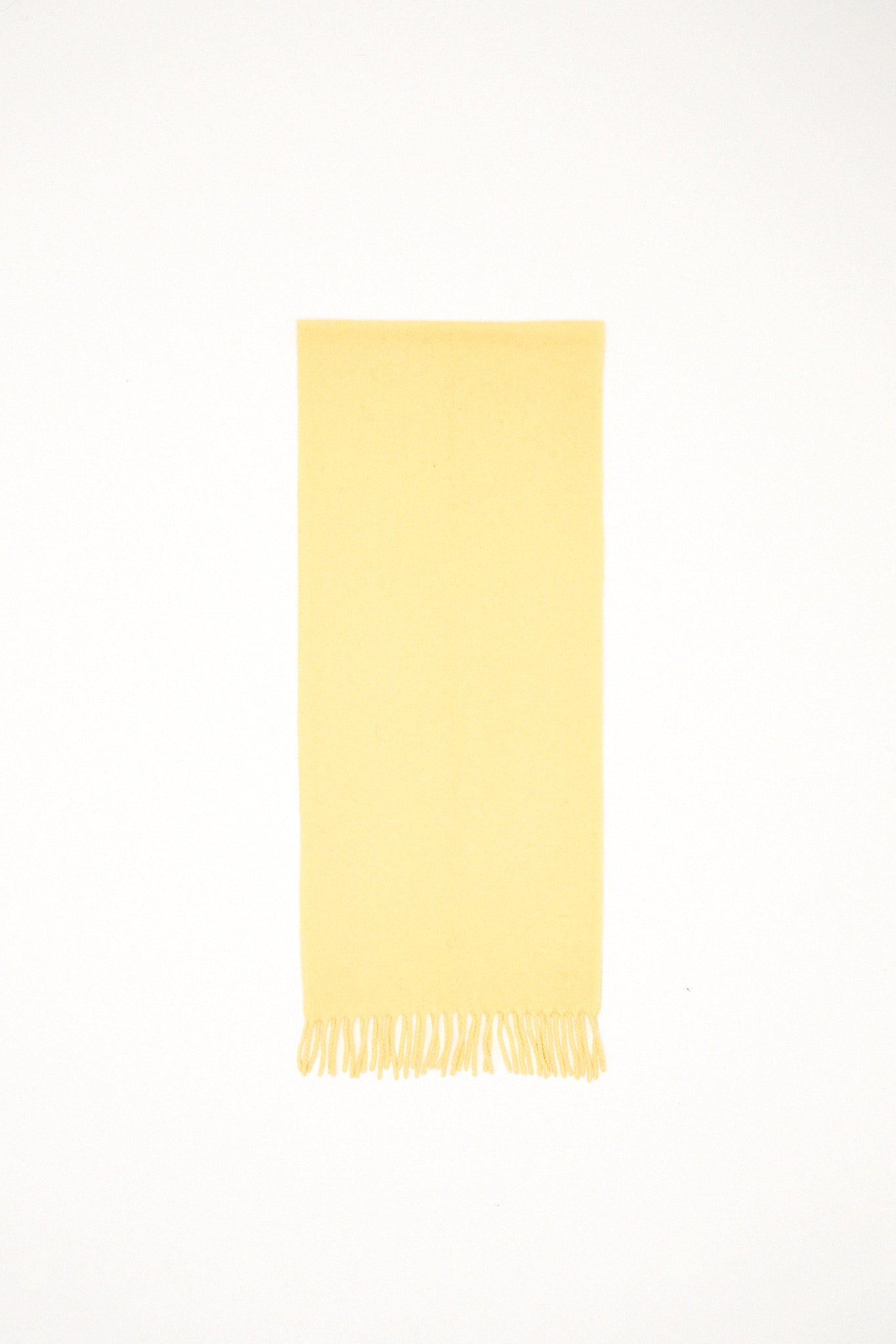 Pastel yellow cashmere scarf