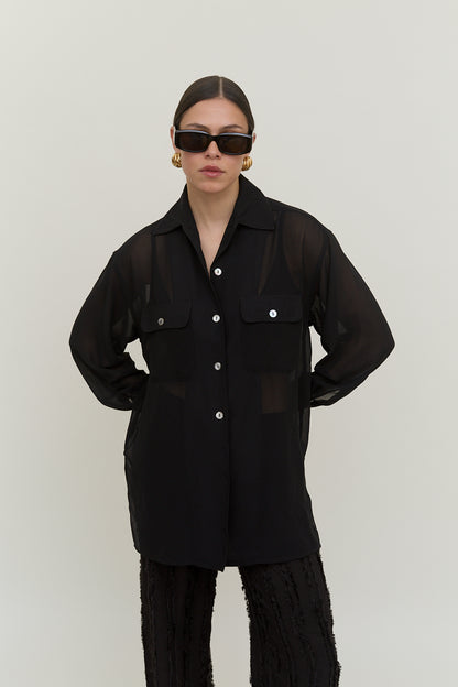 Semi sheer vintage blouse