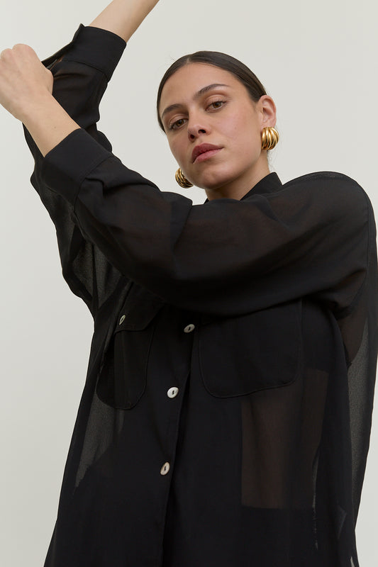 Semi sheer vintage blouse