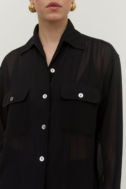 Semi sheer vintage blouse