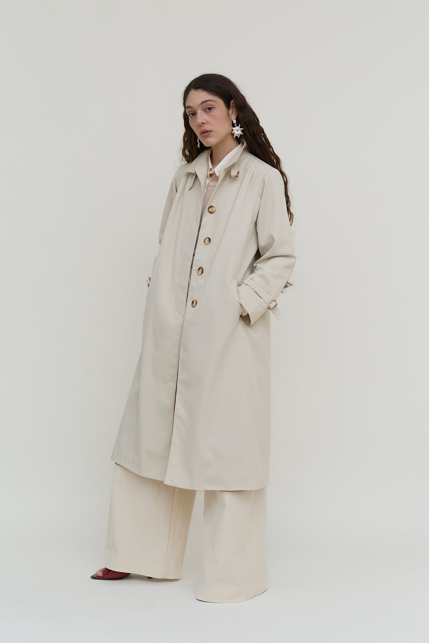 Fitted vintage trench