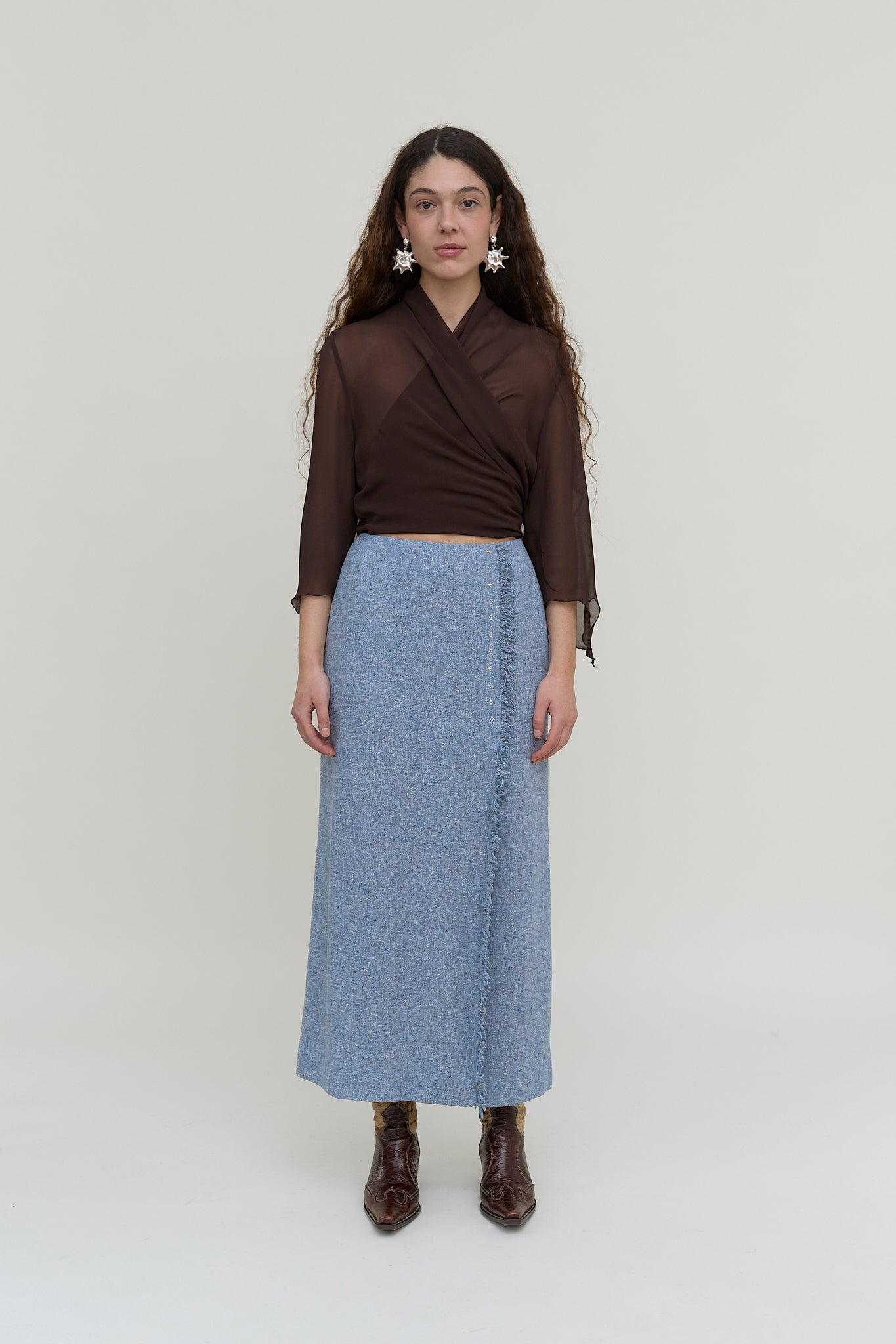 Sportalm wool-silk maxi skirt