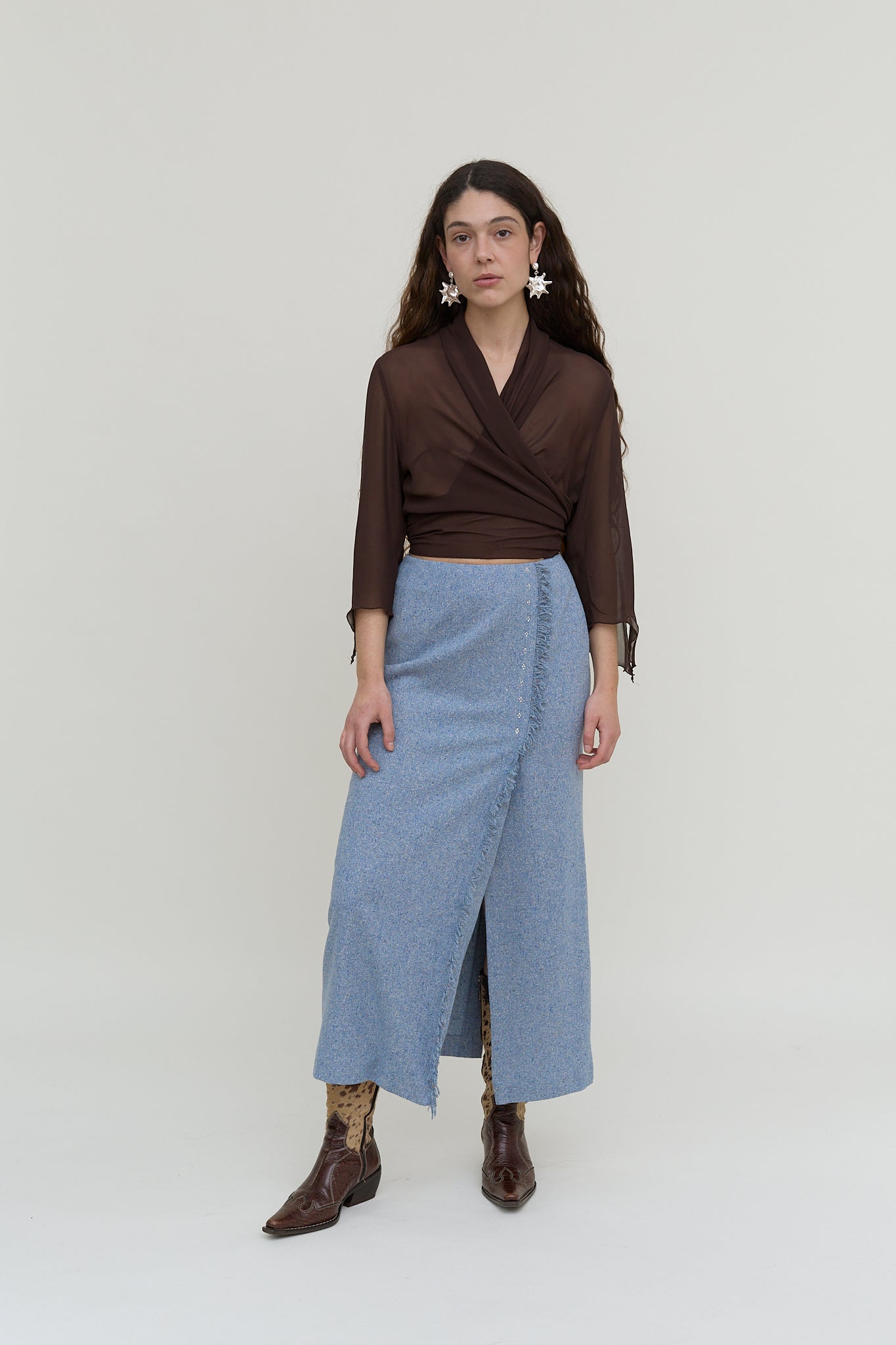 Sportalm wool-silk maxi skirt