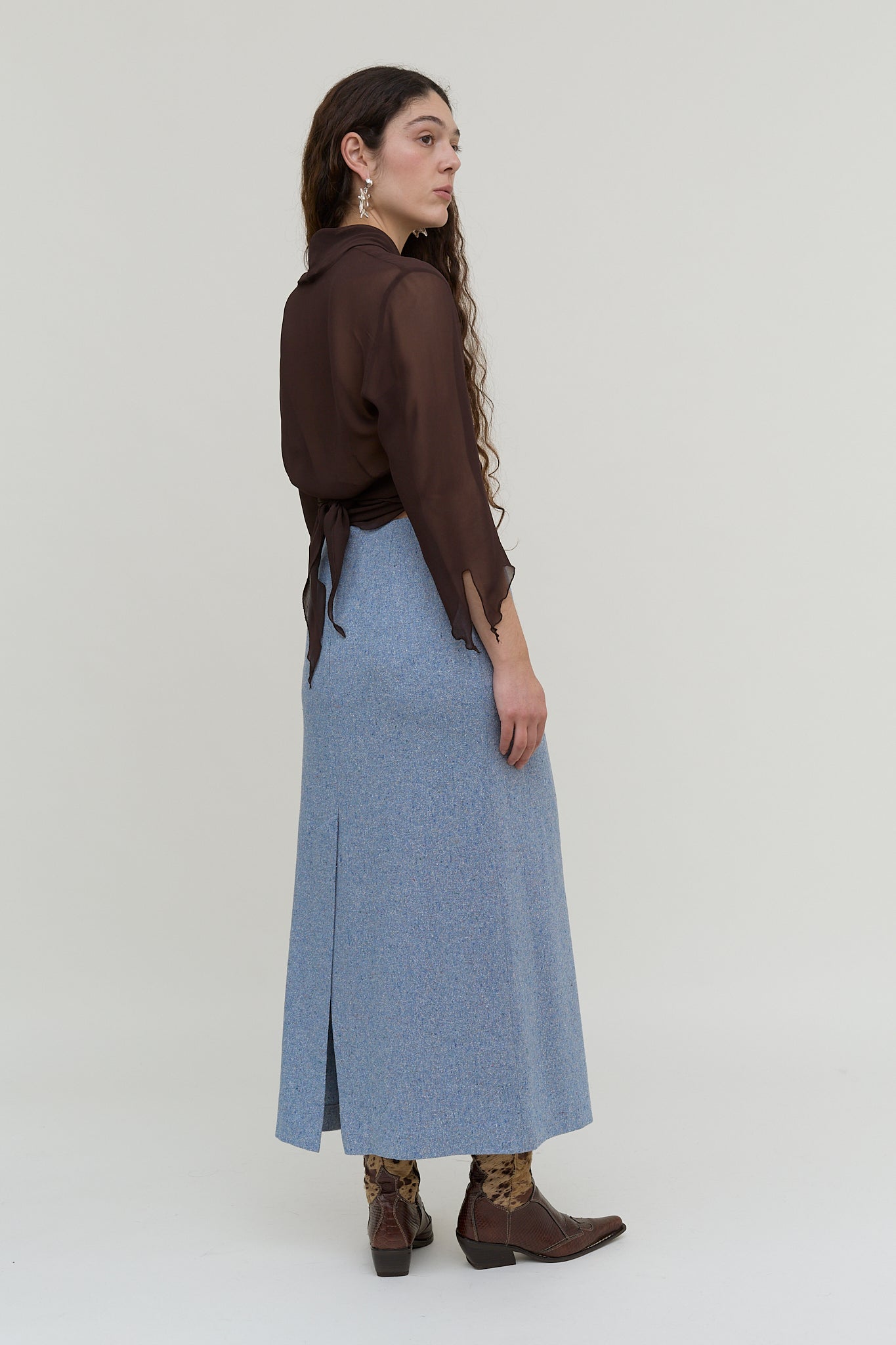 Sportalm wool-silk maxi skirt