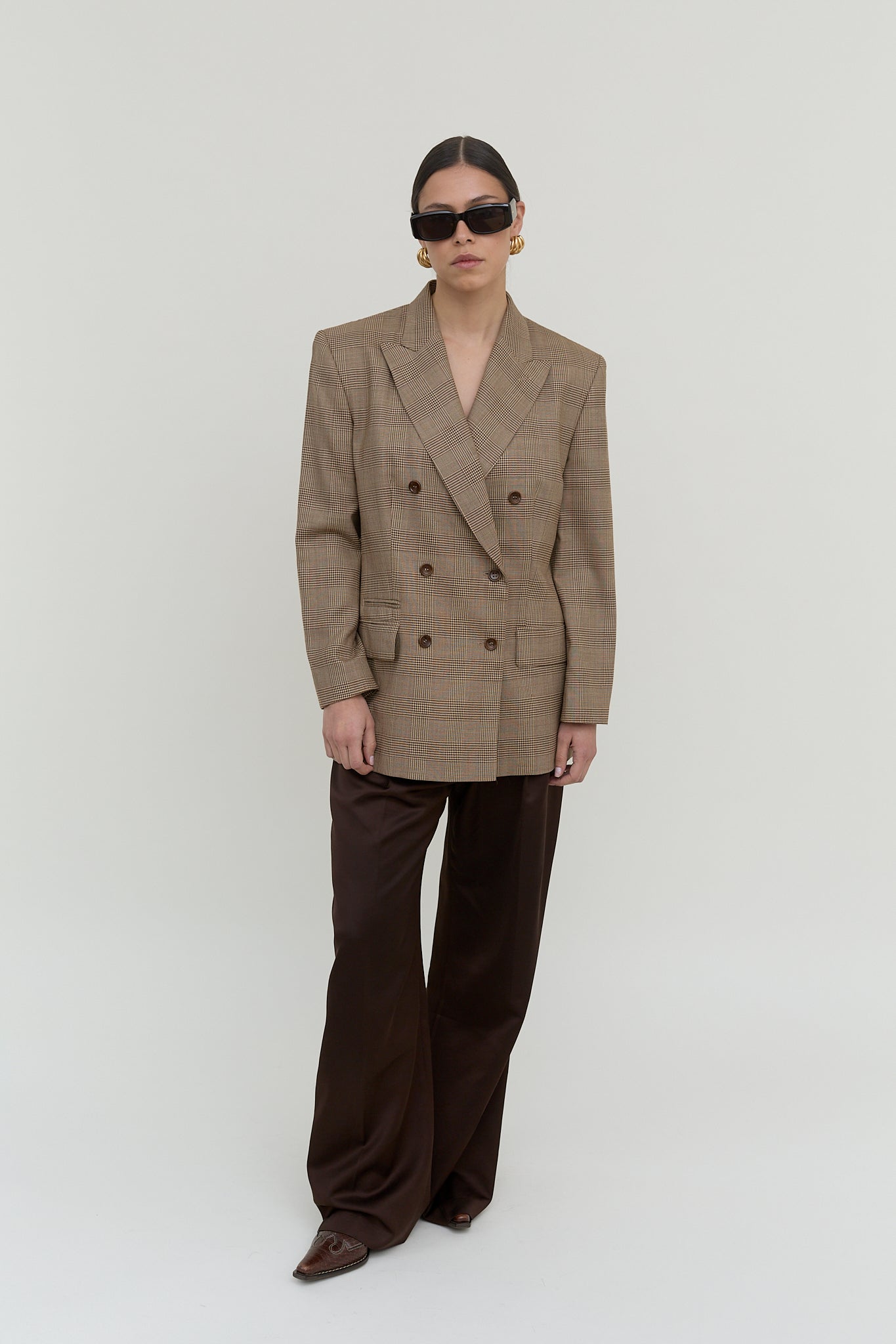Marc Aurel checkered vintage blazer