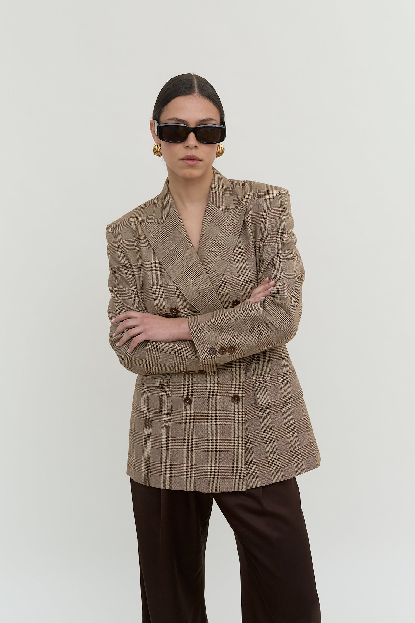 Marc Aurel checkered vintage blazer