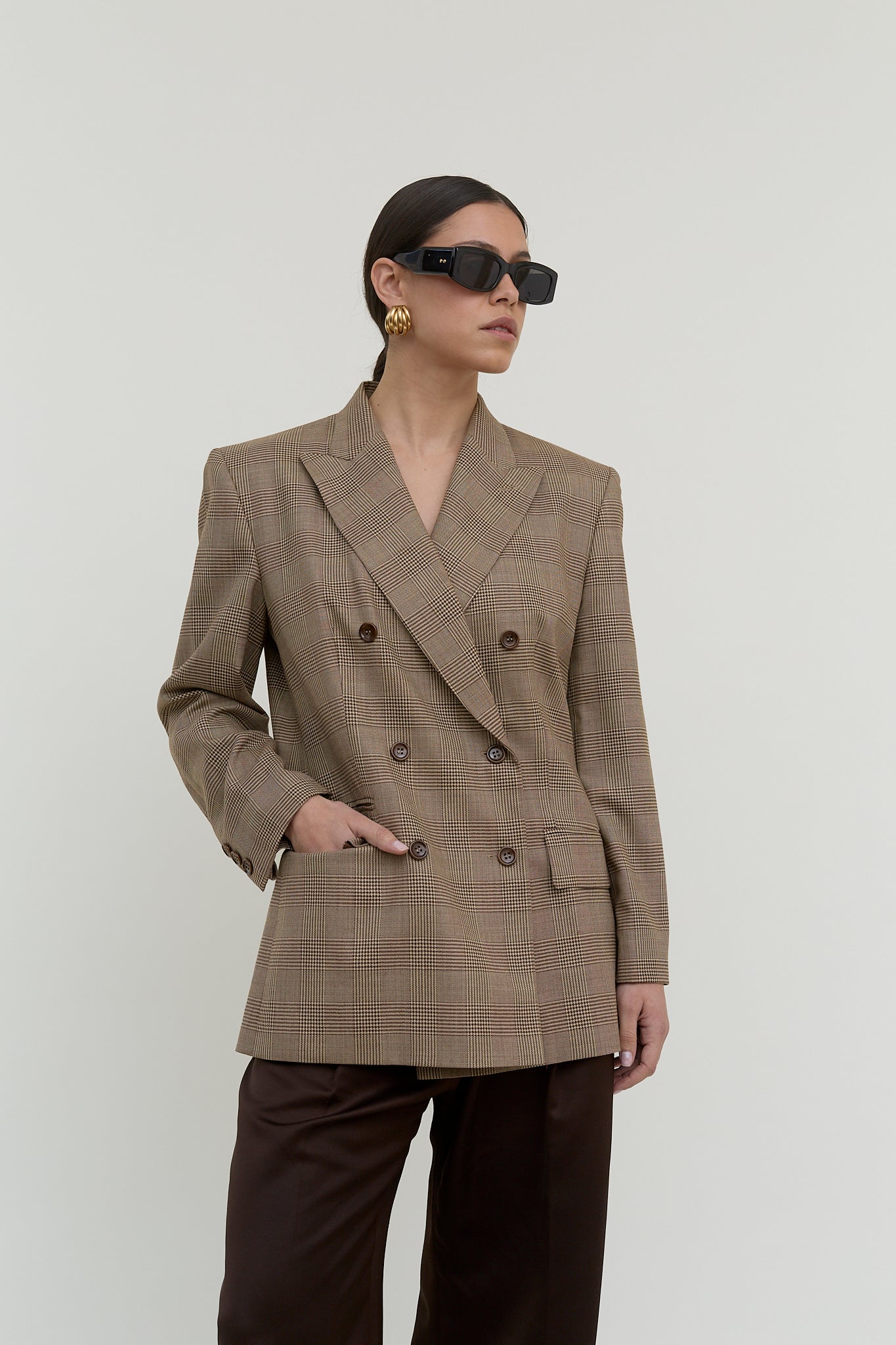 Marc Aurel checkered vintage blazer