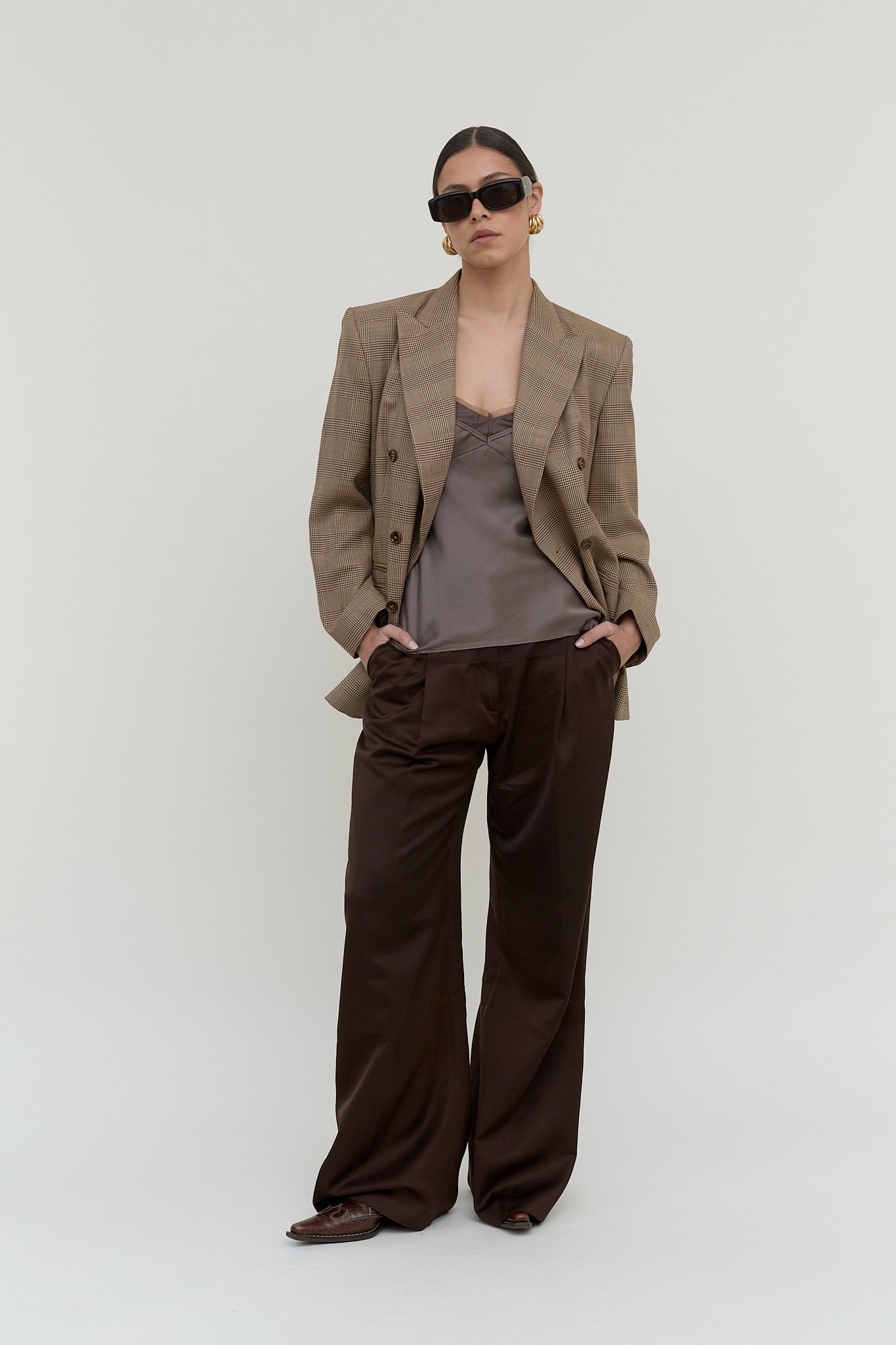 Marc Aurel checkered vintage blazer