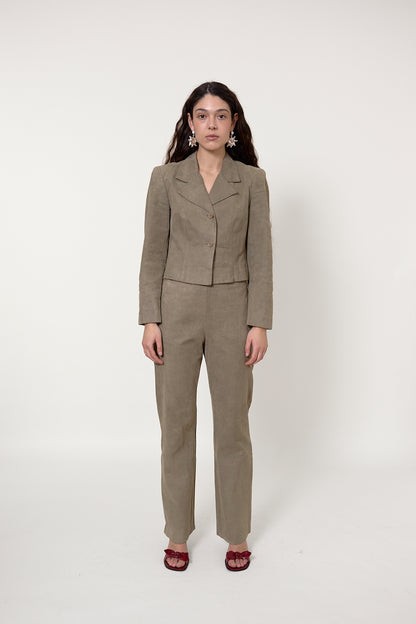 90s suede suit